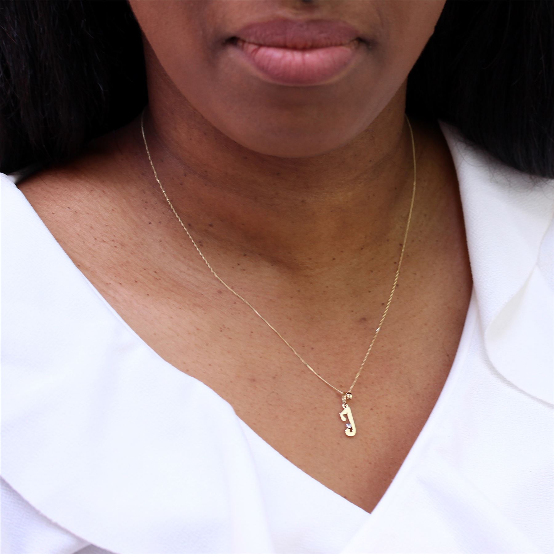 Light 9ct Gold Letter Alphabet A - Z Pendant w CZ Crystal / Initials / Necklaces - Picture 80 of 211