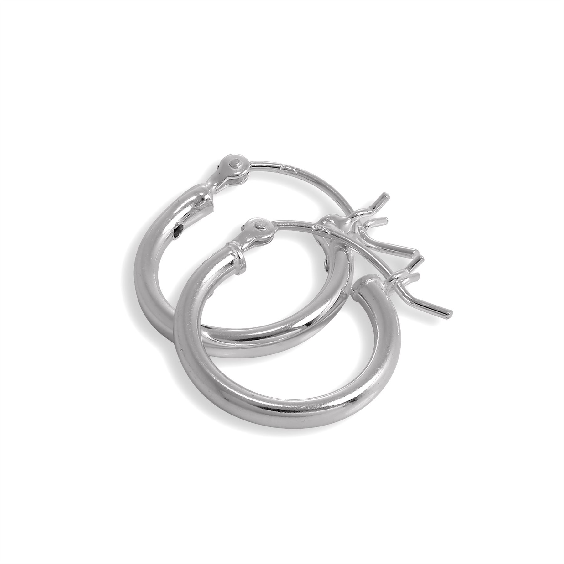 Boucles d'Oreilles Créoles en Argent 925/1000 Epaisseur 2mm - 1,2 à 8cm - Picture 4 of 22