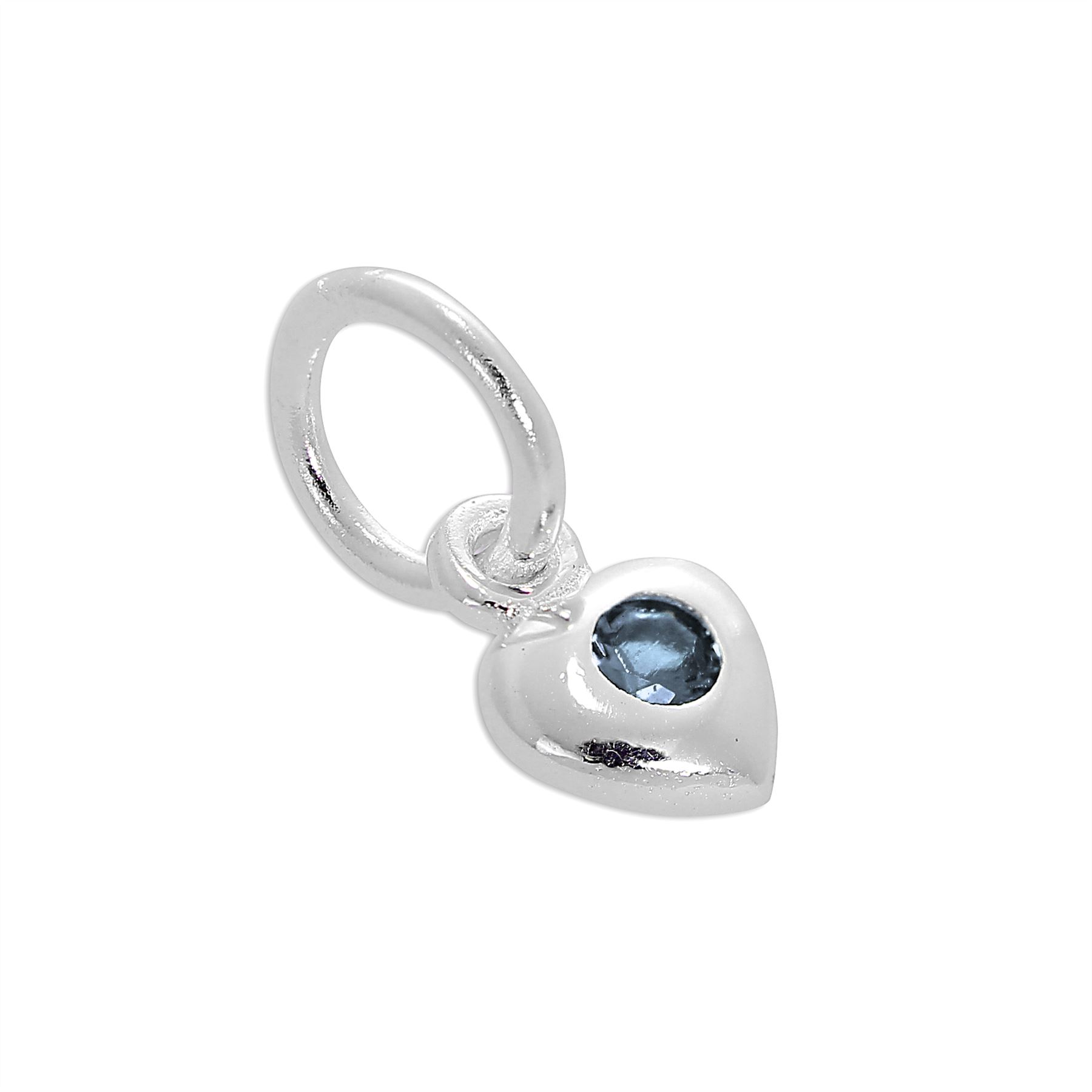 Charm Coeur Oxyde de Zirconium de Naissance en Argent 925/1000 - Foto 102 di 110