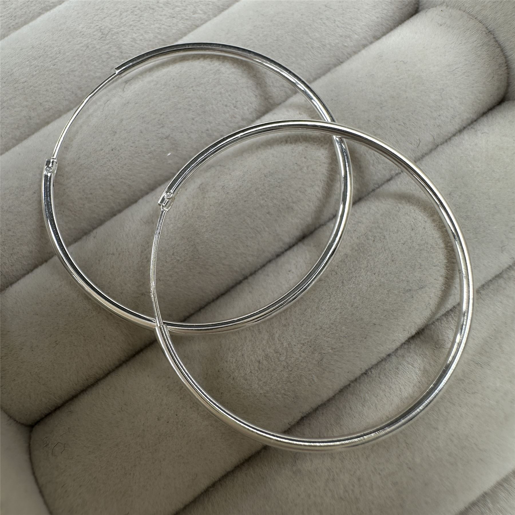 Sterling Silver Hoop Sleeper Earrings | 8mm - 50mm | Small - Large - Picture 42 of 71