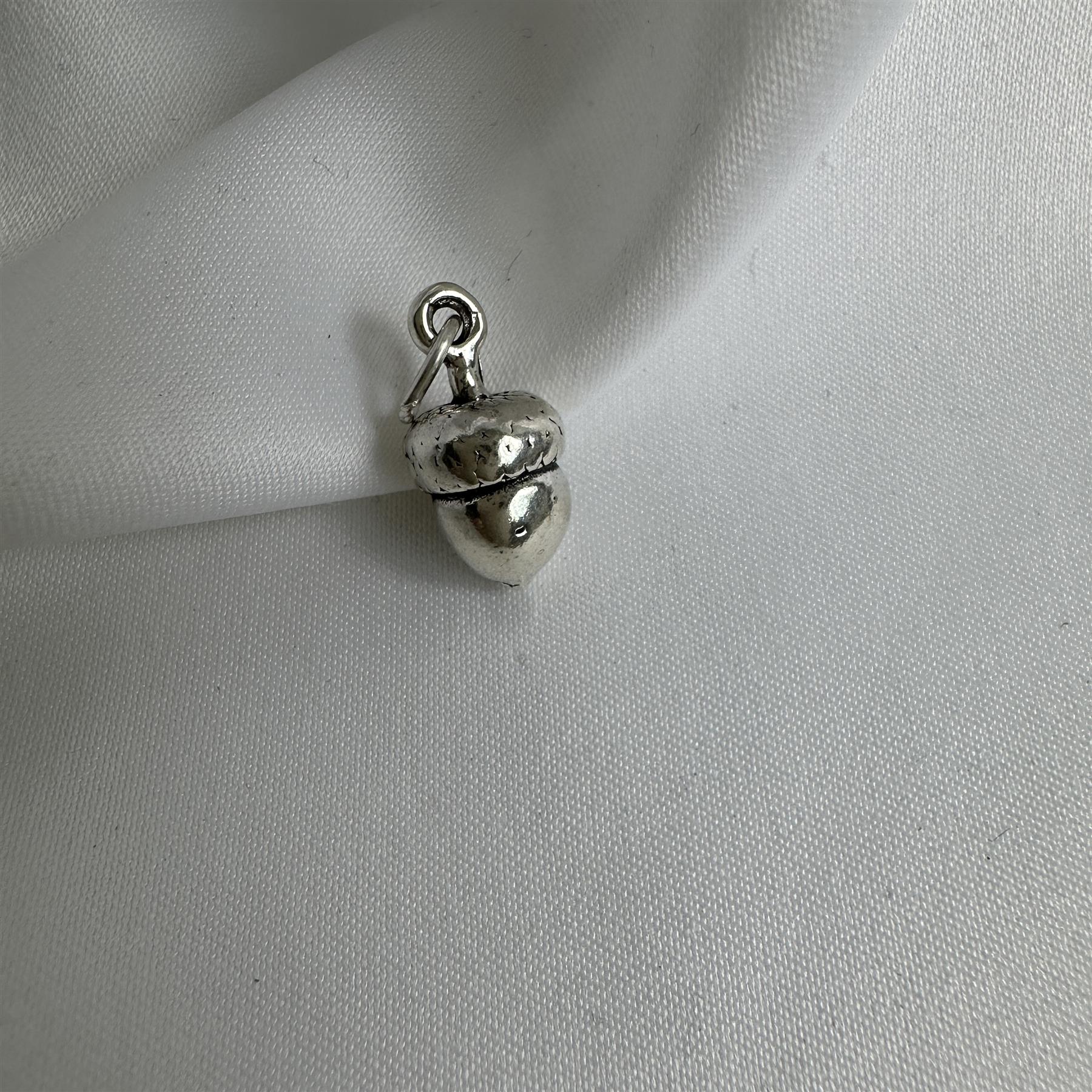 925 Sterling Silver Acorn Charm