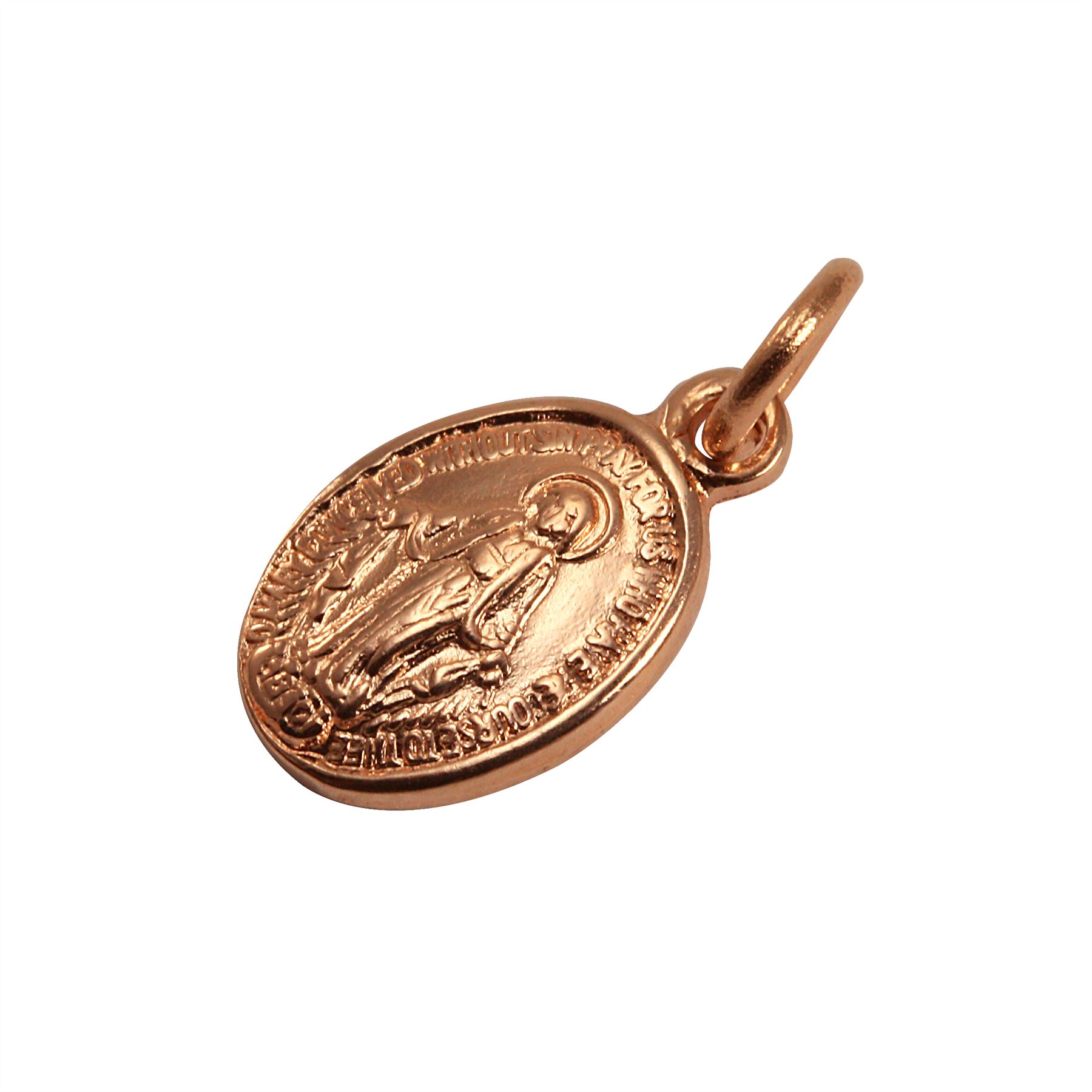 9ct Rose Gold Miraculous Mary Medal Pendant / Necklaces / Pendants - Picture 15 of 18