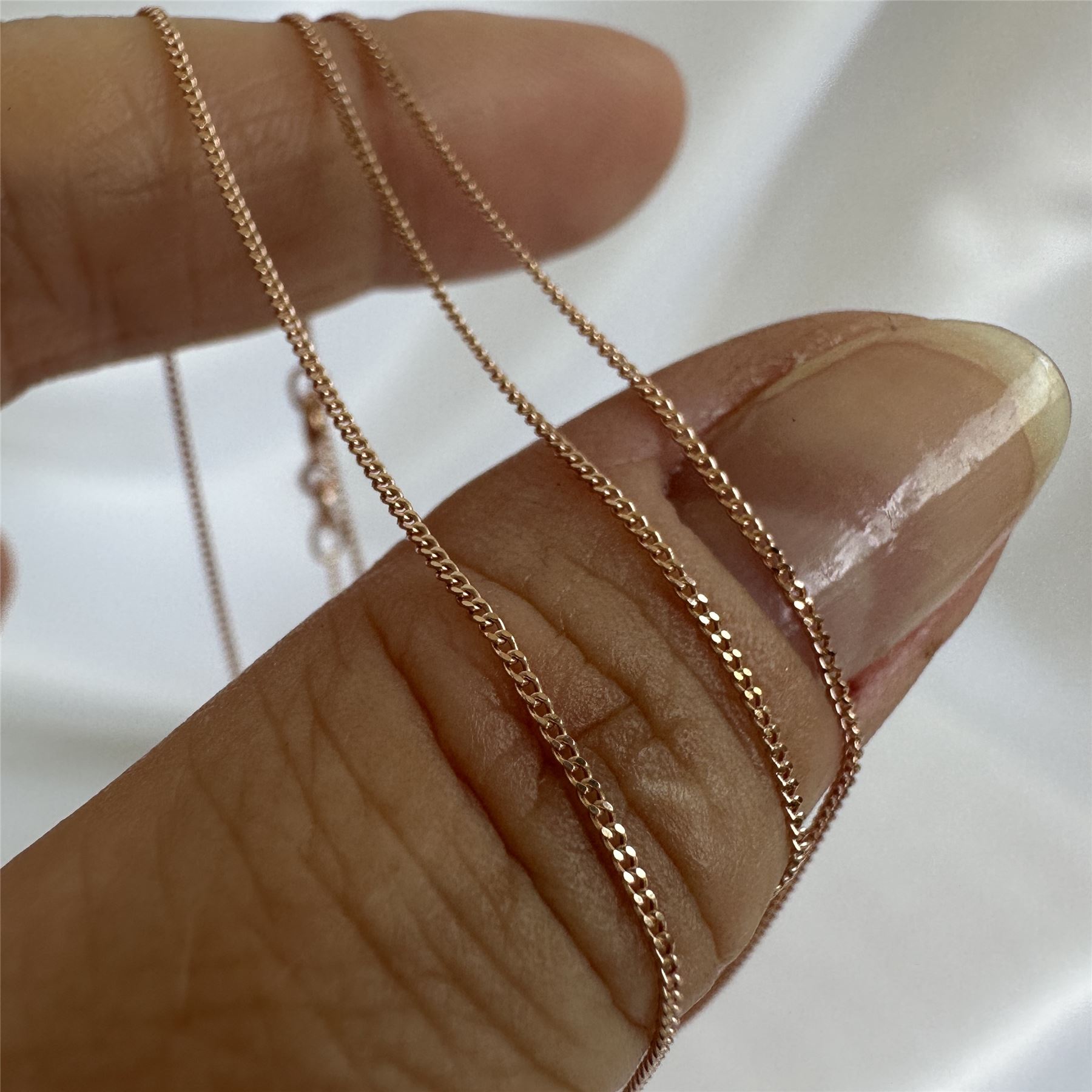 Rose Gold Plated Sterling Silver Fine Diamond Cut Chain 14 - 32 Inches - Picture 21 of 98