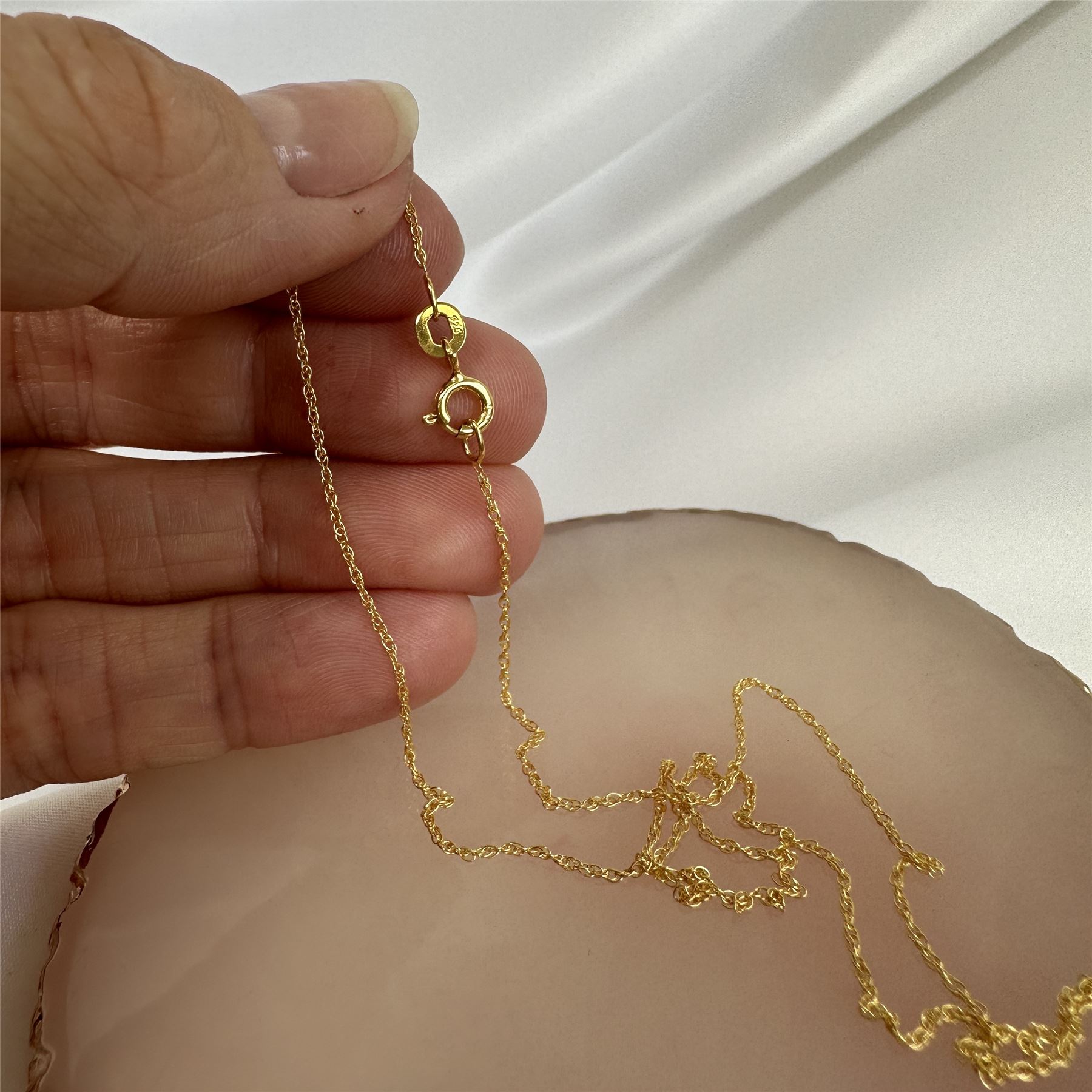 Gold Plated Sterling Silver 14 - 28 Inch Prince of Wales Chain - Picture 36 of 55