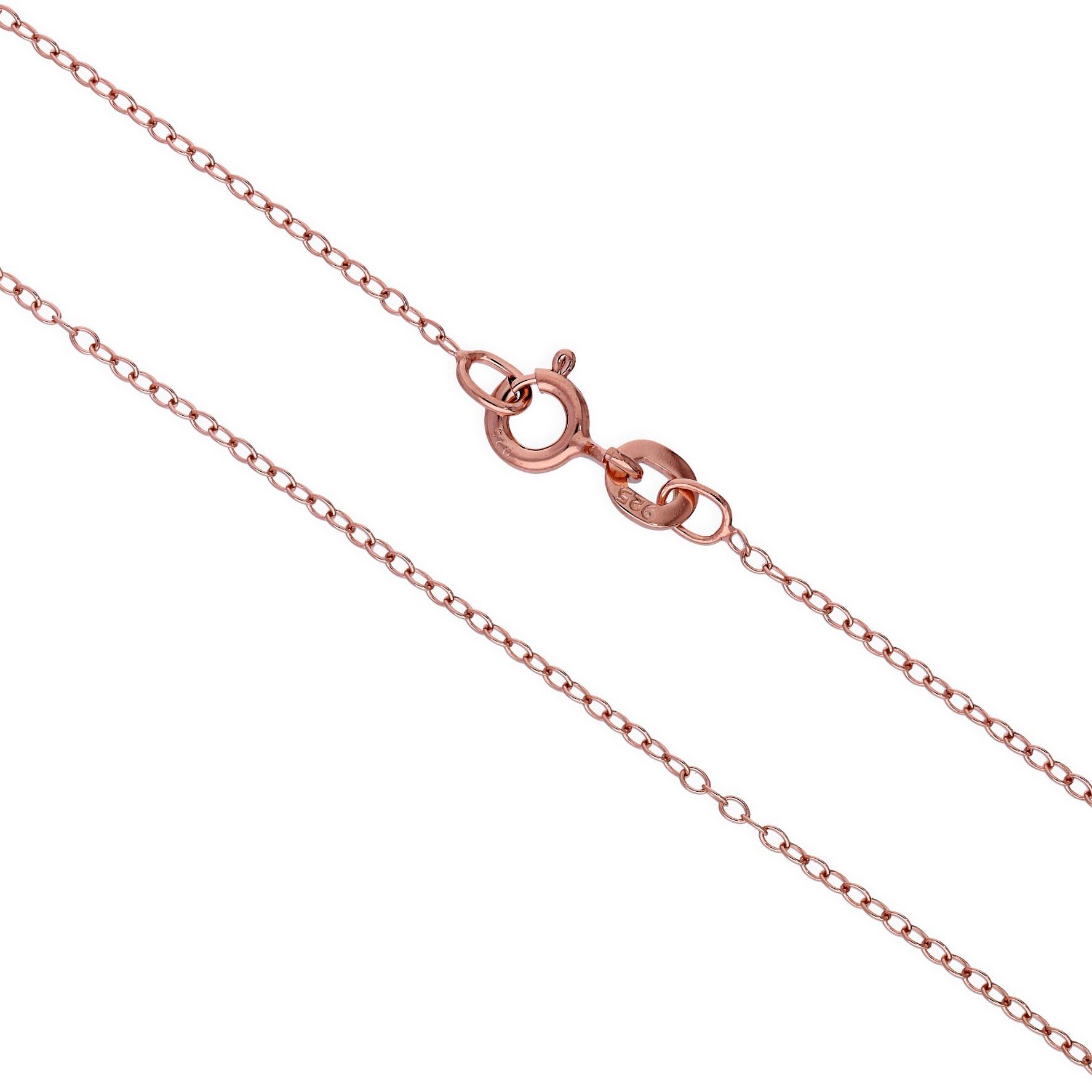 Rose Gold Plated Sterling Silver Trace Chain 14 16 18 20 22 Inches - Picture 19 of 55