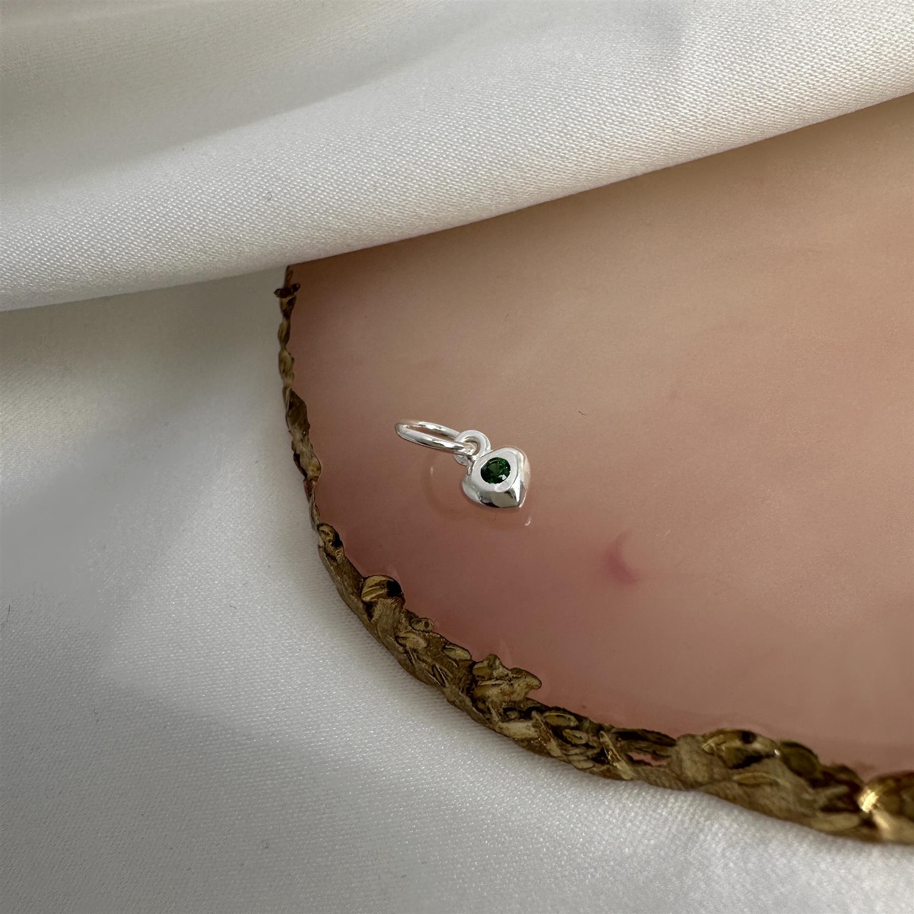 Charm Coeur Oxyde de Zirconium de Naissance en Argent 925/1000 - Foto 62 di 110