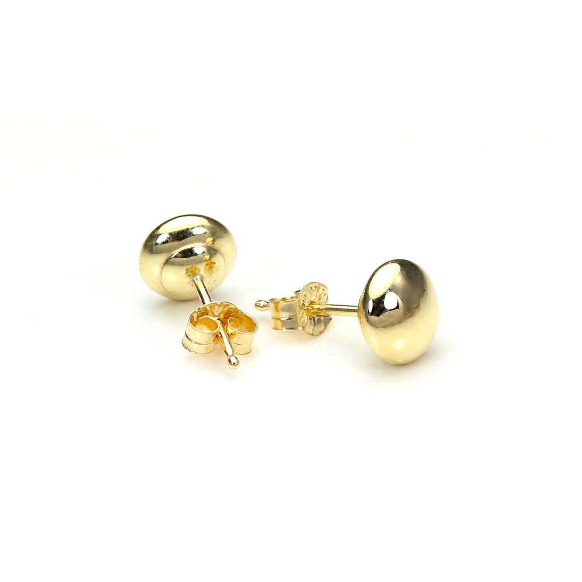 9ct Gold Plain Round Bouton Style Ball Stud Earrings / Studs / 3mm - 8mm - Picture 6 of 13