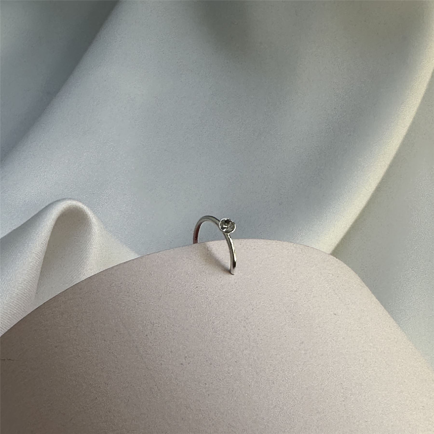 Piercing au nez,gold--Anneaux De Nez Double Rond En Argent Sterling 925