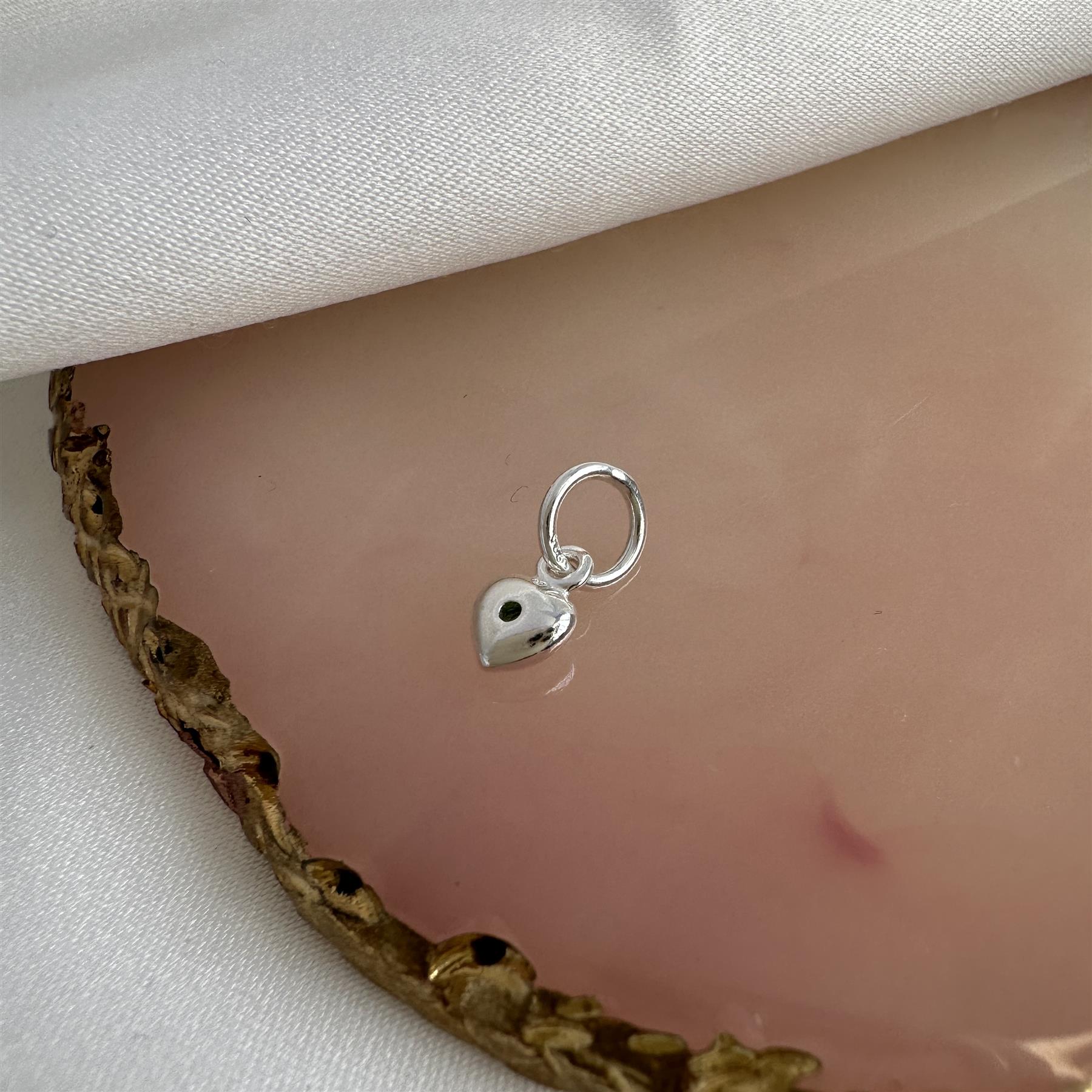 Charm Coeur Oxyde de Zirconium de Naissance en Argent 925/1000 - Foto 61 di 110