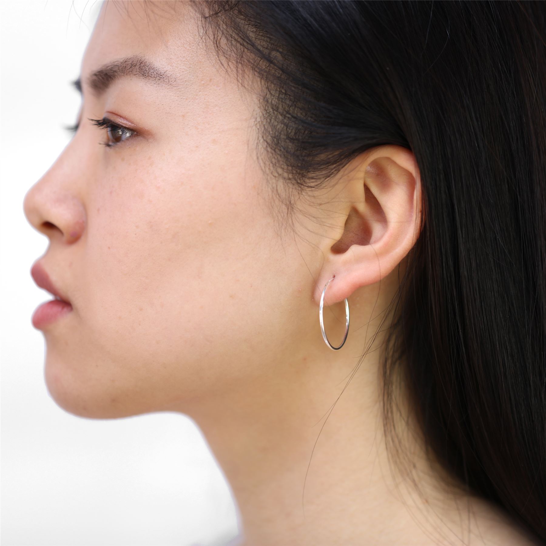 Sterling Silver Hoop Sleeper Earrings | 8mm - 50mm | Small - Large - Picture 37 of 71