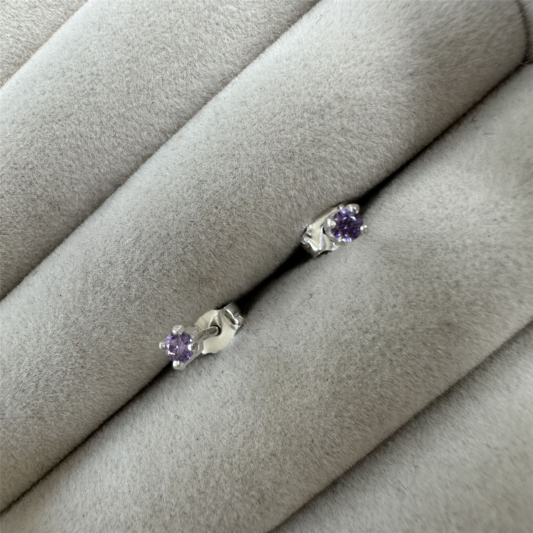 Jewelry - Athena Round Moissanite Halo Stud Earrings Silver / 1Ct Each