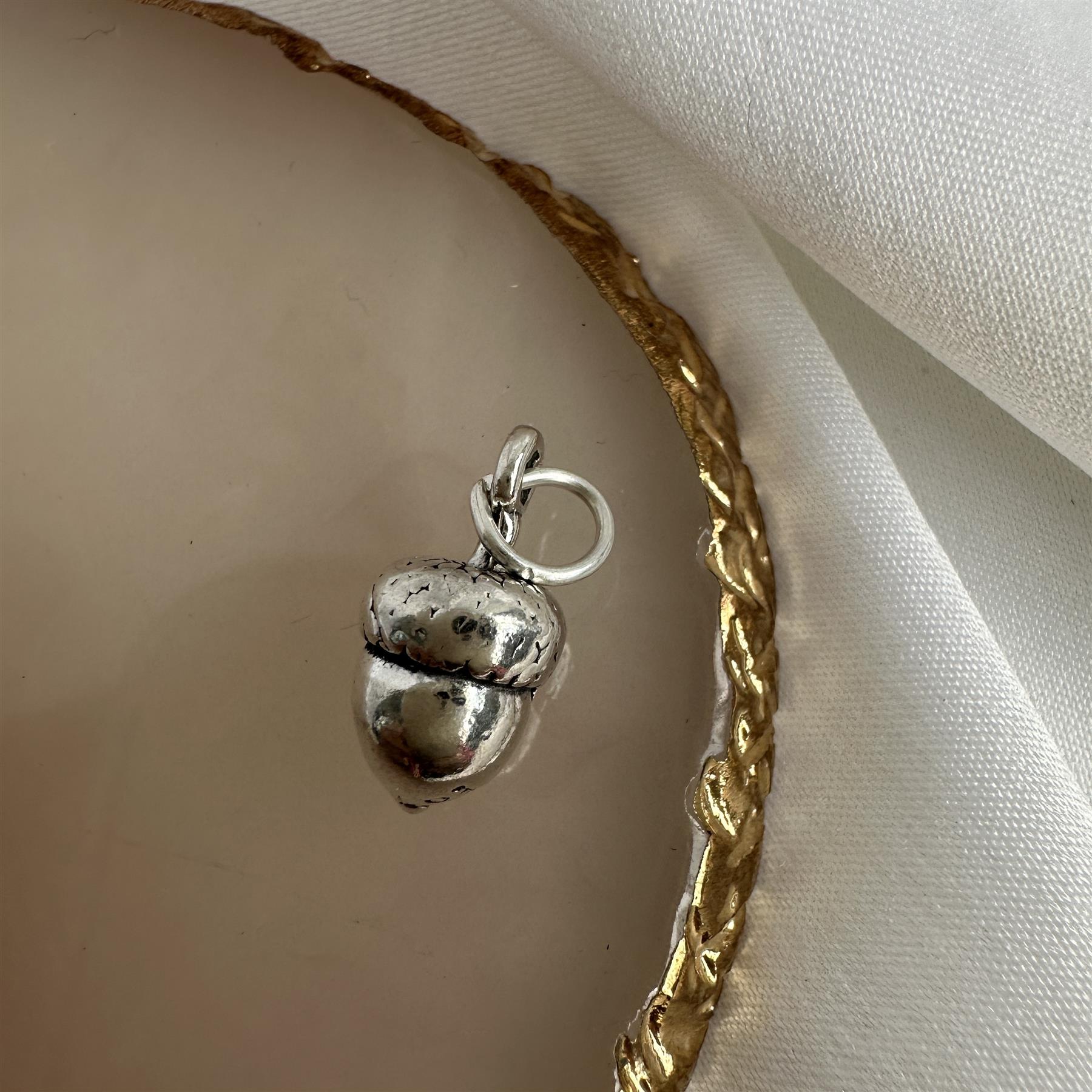 925 Sterling Silver Acorn Charm