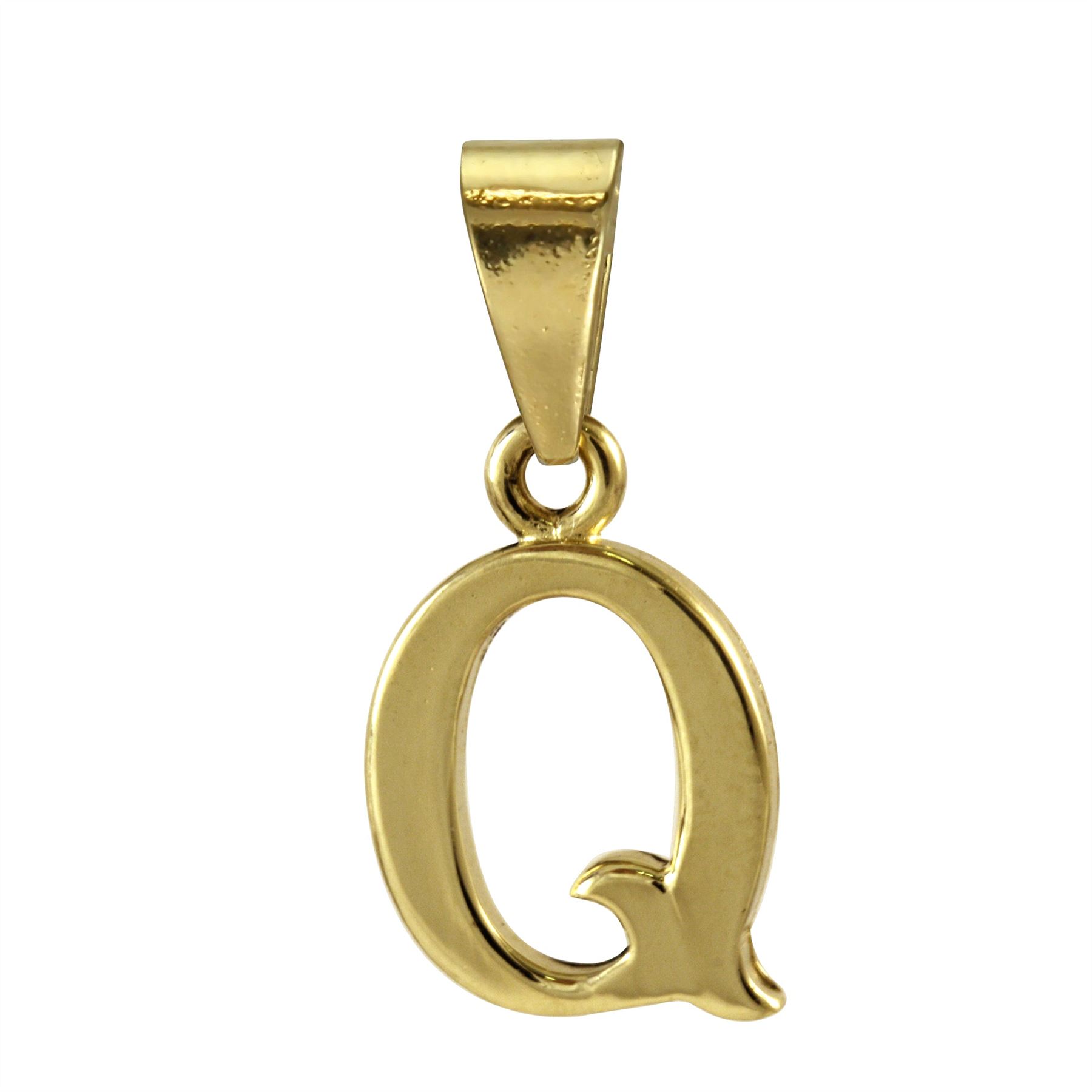 9ct Gold Alphabet Letter - Bail Charm / Pendant A - Z - Picture 18 of 27