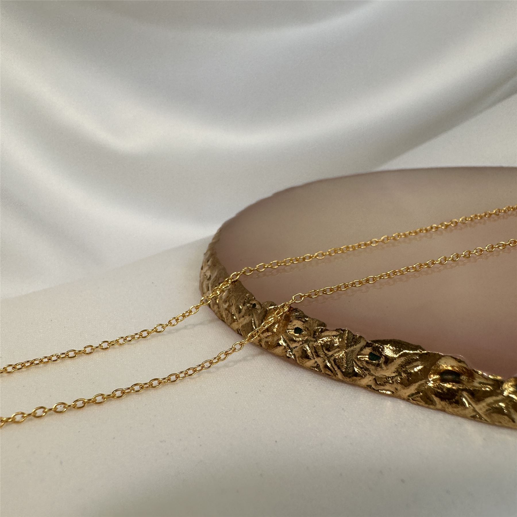 Gold Plated Sterling Silver Fine Trace Chain 16 18 20 22 24 28 32 