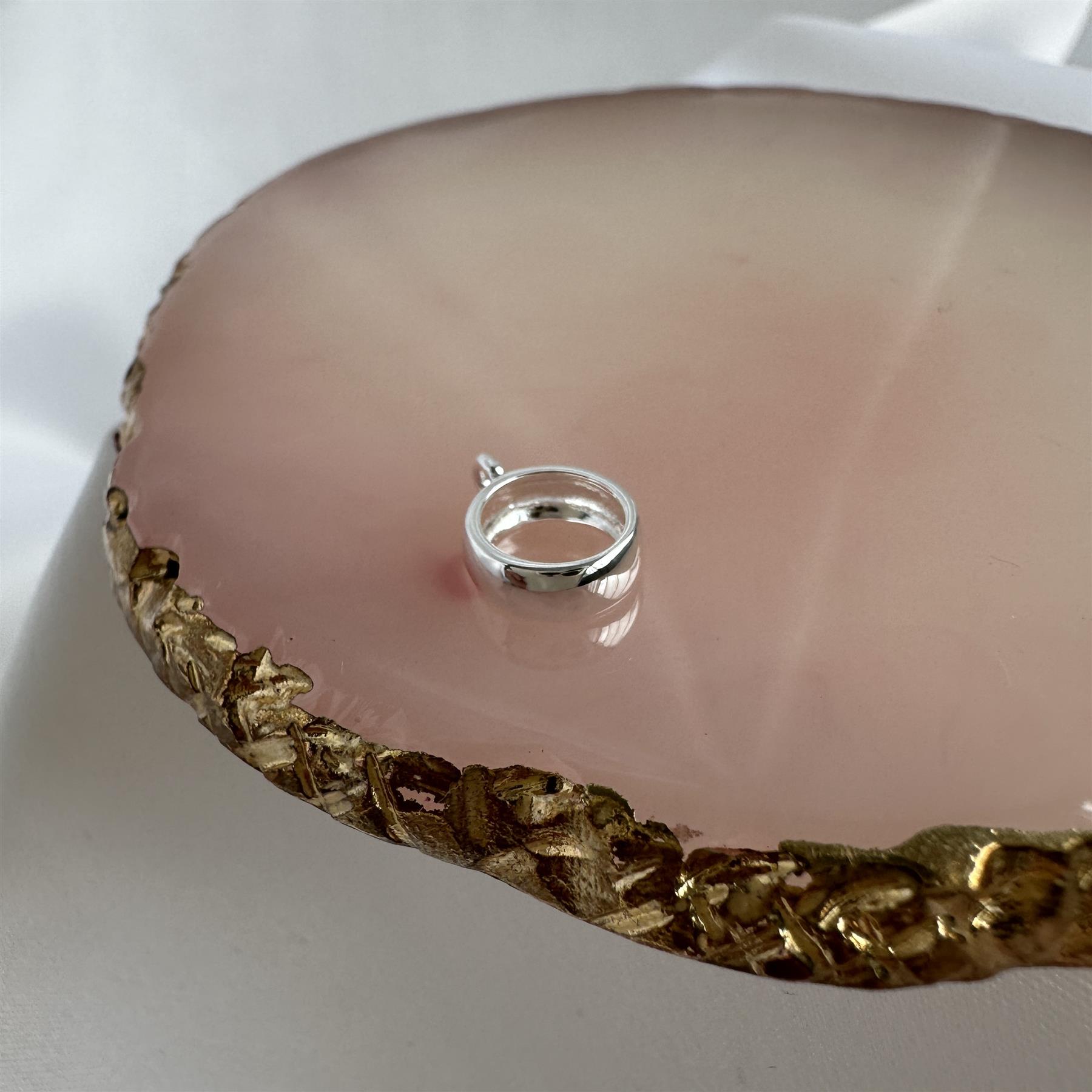 Sterling Silver 6.5mm Charm Bracelet Hanger Bead Carrier Bail Dangle Holder