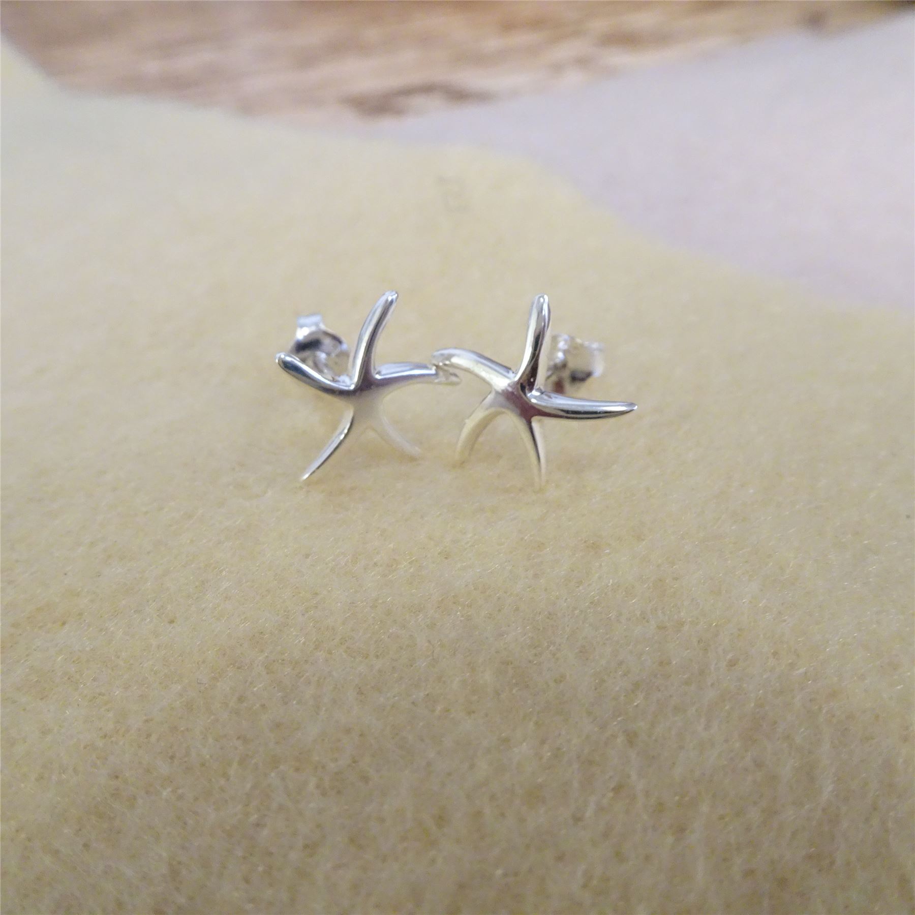 Sterlingsilber Klein Seestern Ohrstecker