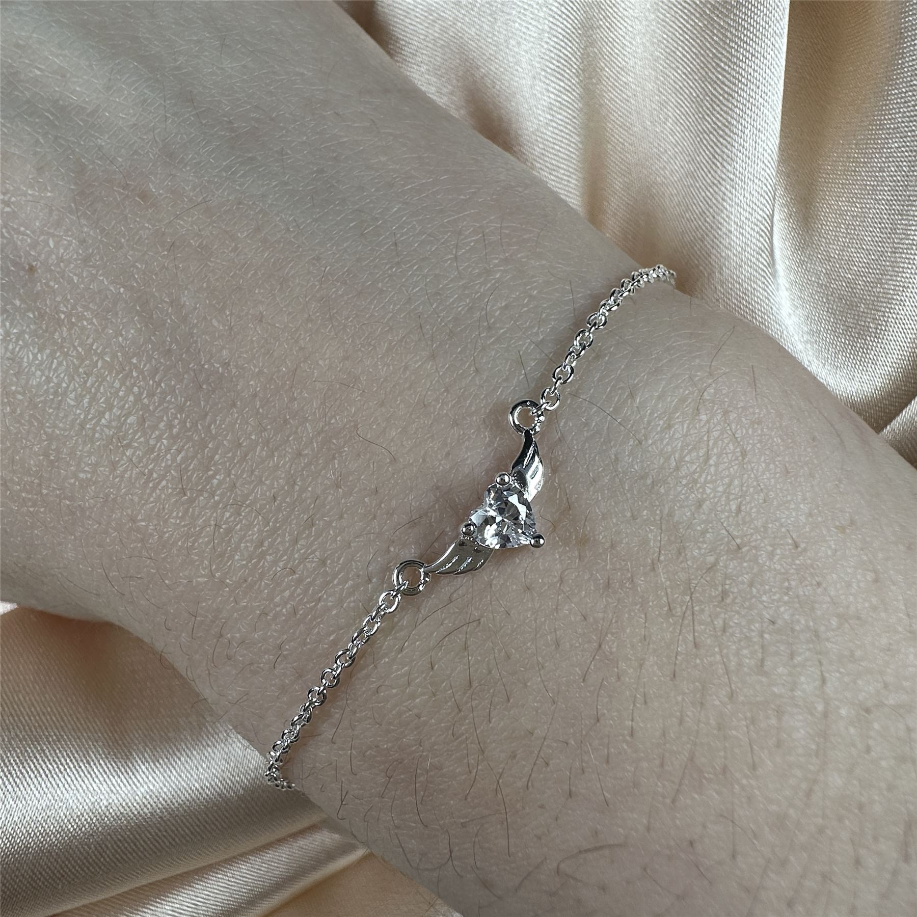 Bracelet jonc ouvert argent rhodié et agate bleue - Bijouterie La P