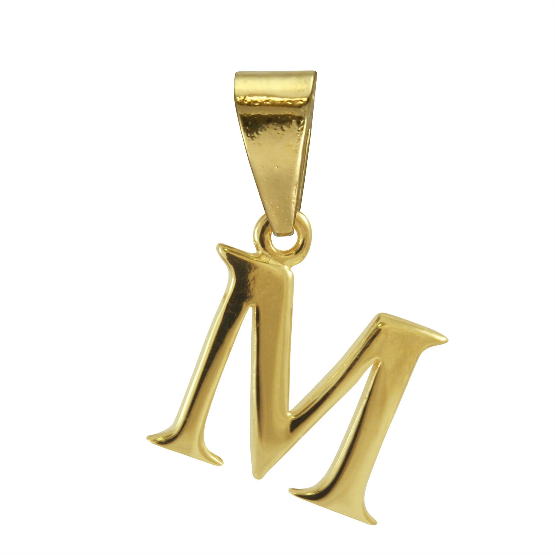 9ct Gold Alphabet Letter - Bail Charm / Pendant A - Z - Picture 14 of 27