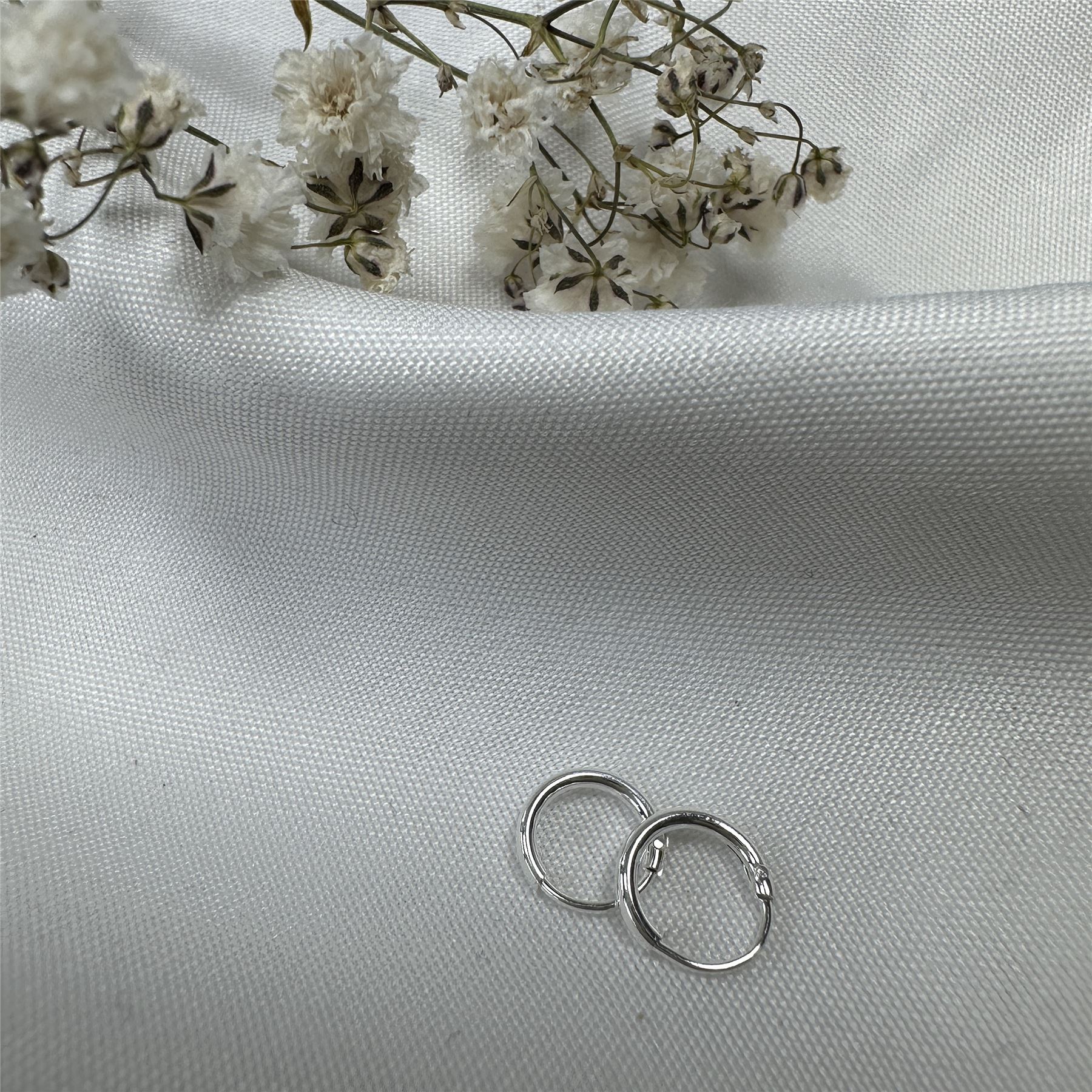 Sterling Silver Hoop Sleeper Earrings | 8mm - 50mm | Small - Large - Picture 6 of 71