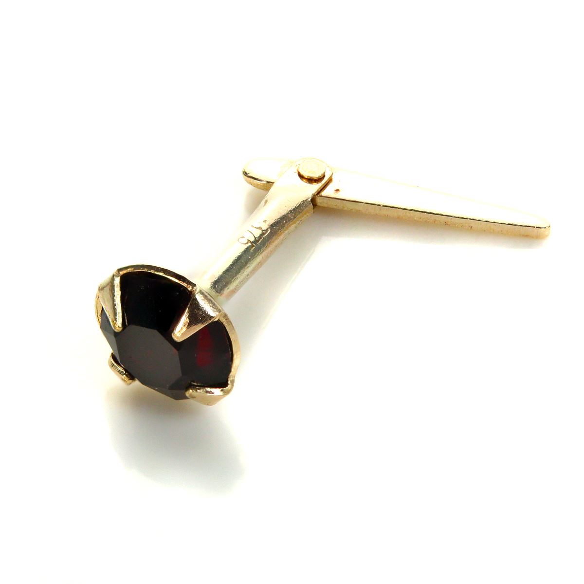 9ct Yellow Gold Andralok 3.5mm Crystal Nose Stud Pin | 10 Colours of Studs - Picture 8 of 29