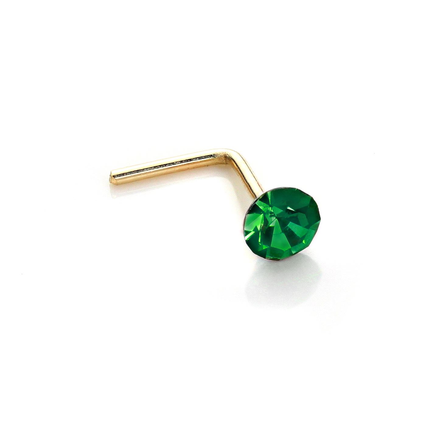 Clou De Nez Labret Or Jaune 9 Carats Avec Zirconium Carré 2mm - Neuf Avec étiquettes - Marque Jewellerybox
