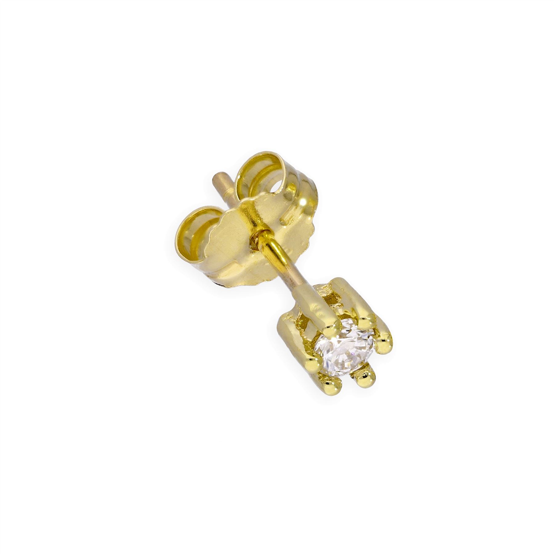9ct Gold & 0.05ct Diamond Single Stud Earring