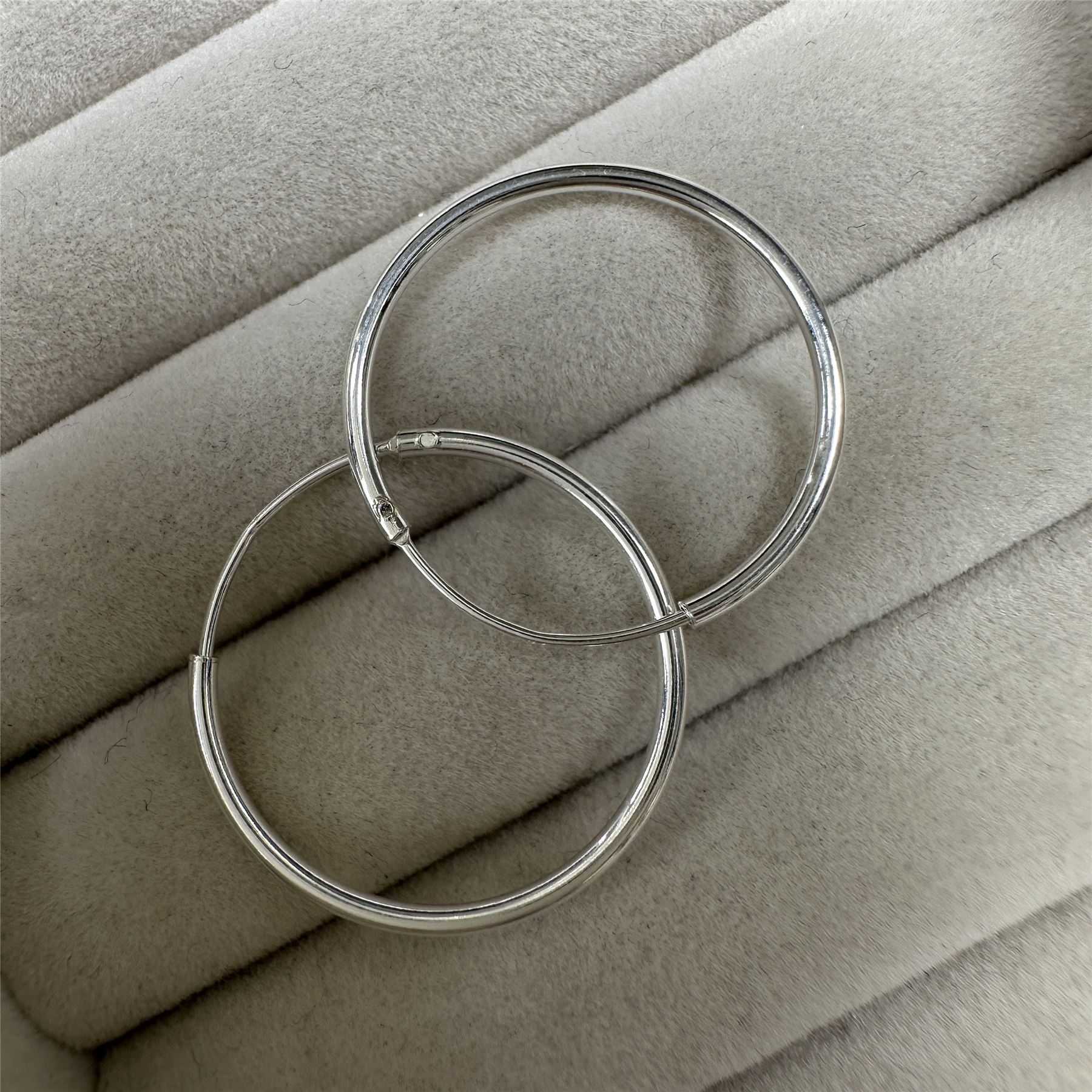 Sterling Silver Hoop Sleeper Earrings | 8mm - 50mm | Small - Large - Picture 33 of 71