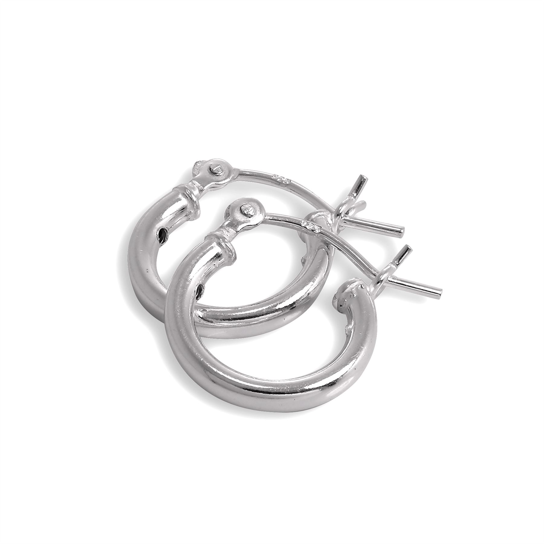 Boucles d'Oreilles Créoles en Argent 925/1000 Epaisseur 2mm - 1,2 à 8cm - Picture 2 of 22