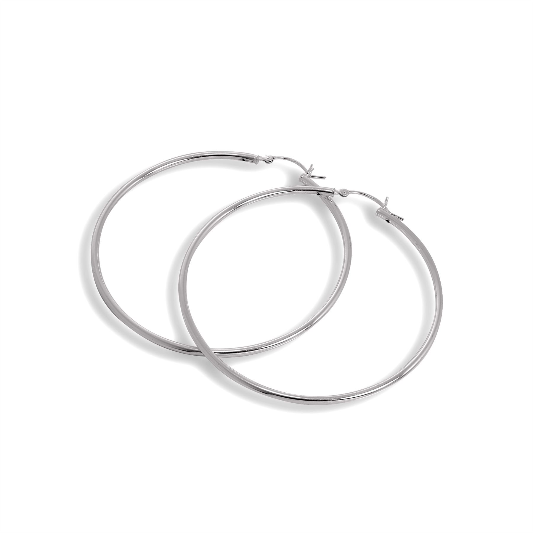 Boucles d'Oreilles Créoles en Argent 925/1000 Epaisseur 2mm - 1,2 à 8cm - Picture 17 of 22