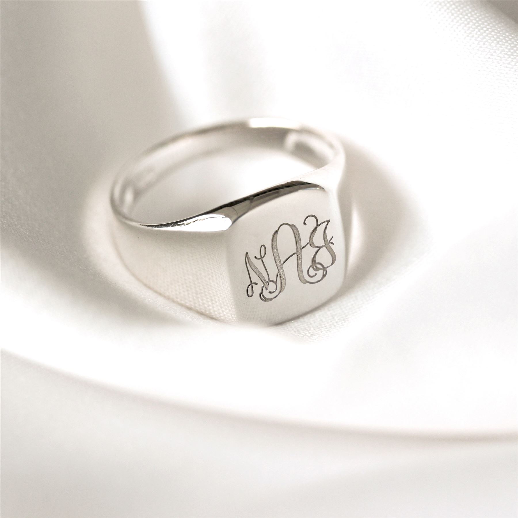 Bague pour Homme Chevalière à Graver en Argent 925/1000 - Tailles 53 à 70