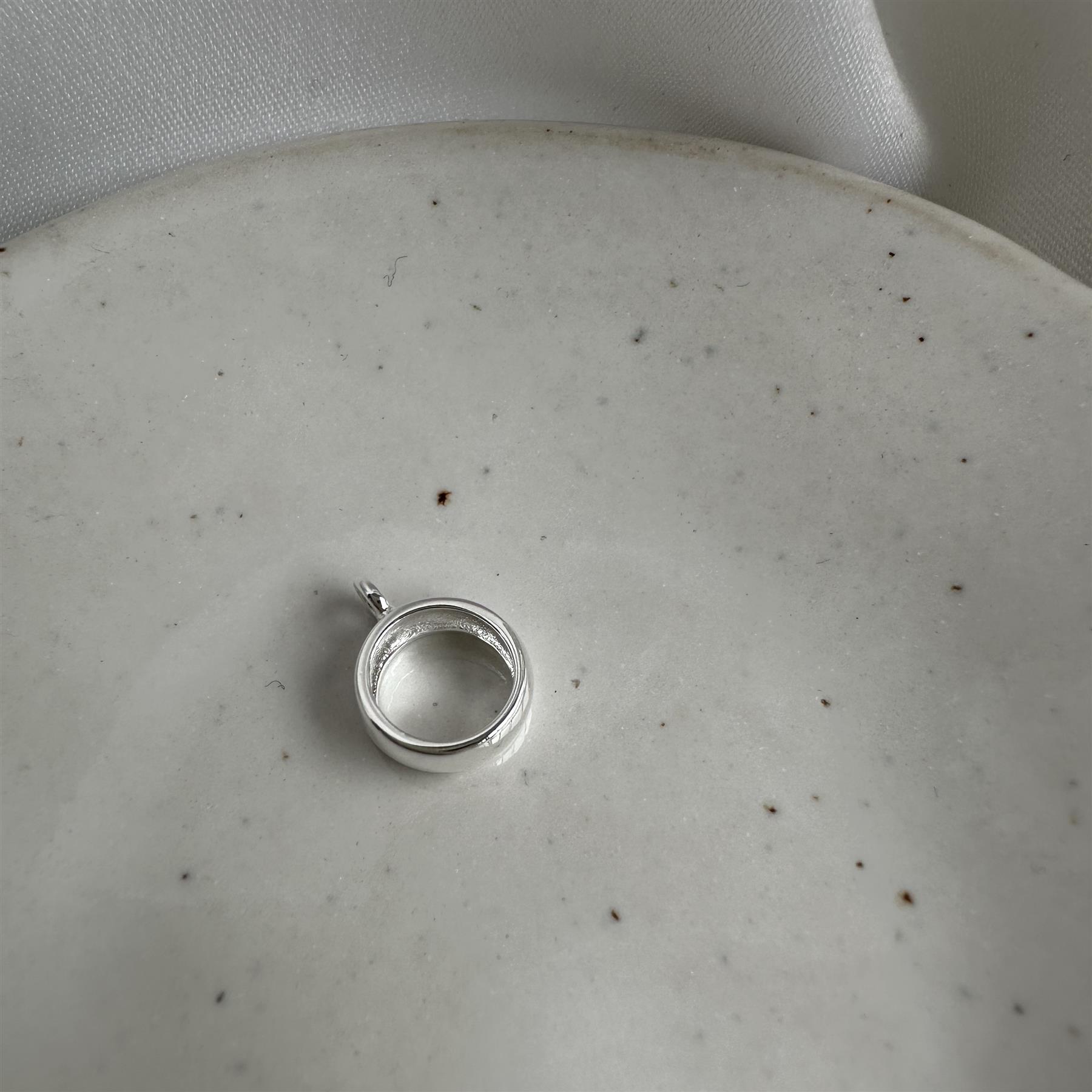 Sterling Silver 6.5mm Charm Bracelet Hanger Bead Carrier Bail Dangle Holder