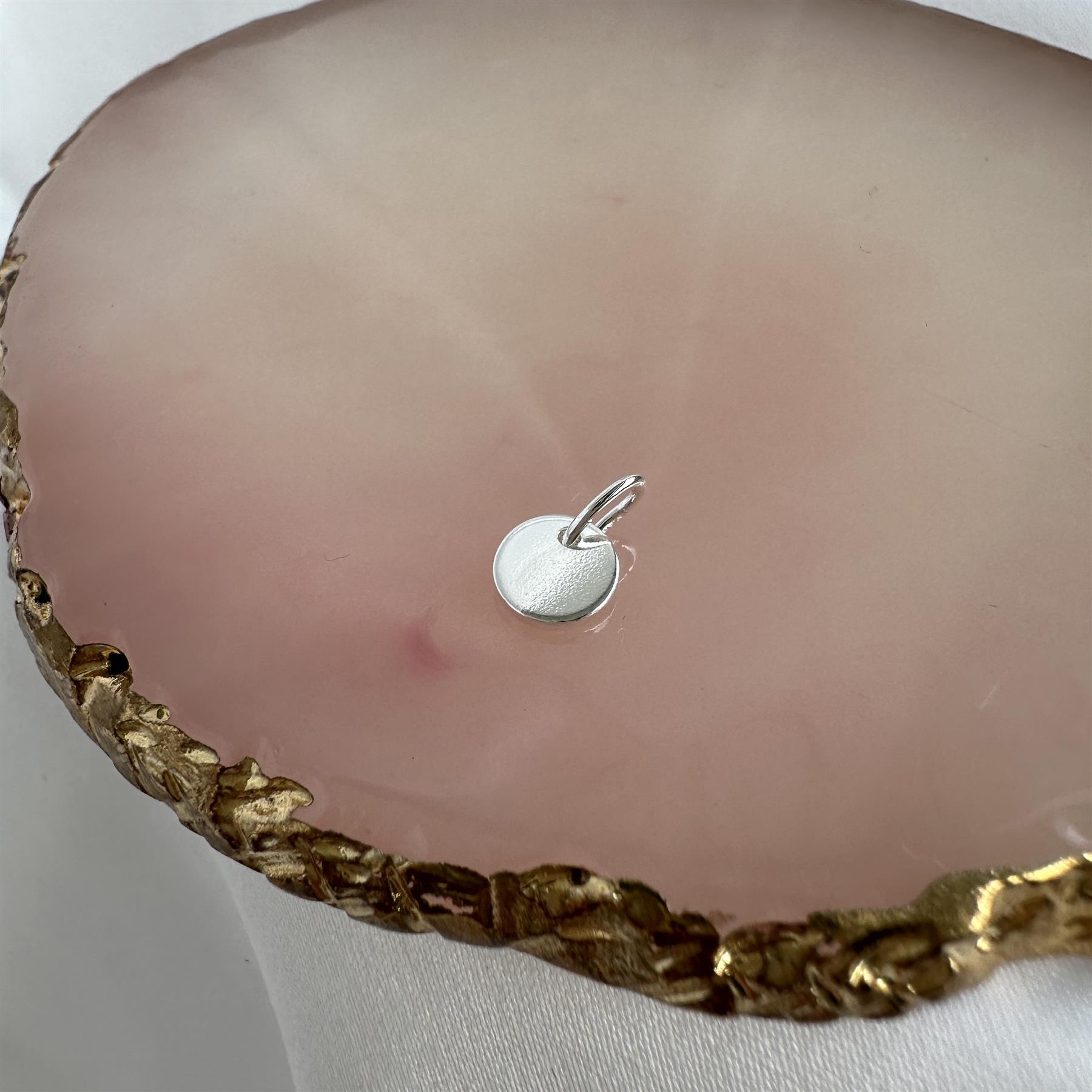Tiny Sterling Silver Round Disc Charm