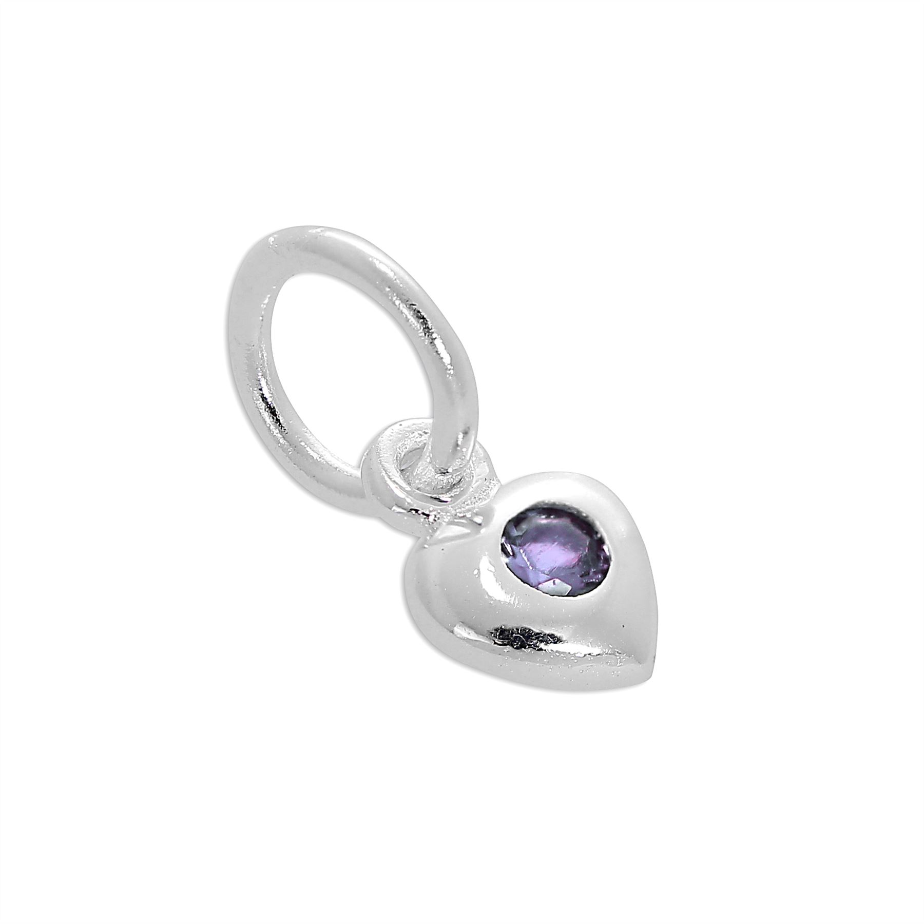 Charm Coeur Oxyde de Zirconium de Naissance en Argent 925/1000 - Foto 3 di 110