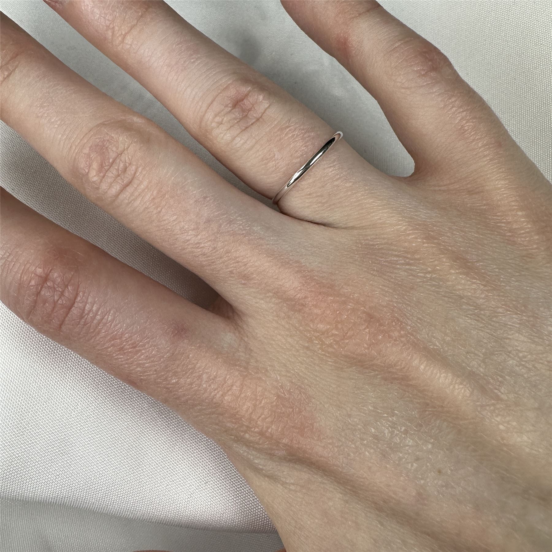 Small Sterling Silver 1mm Plain Stacking Ring