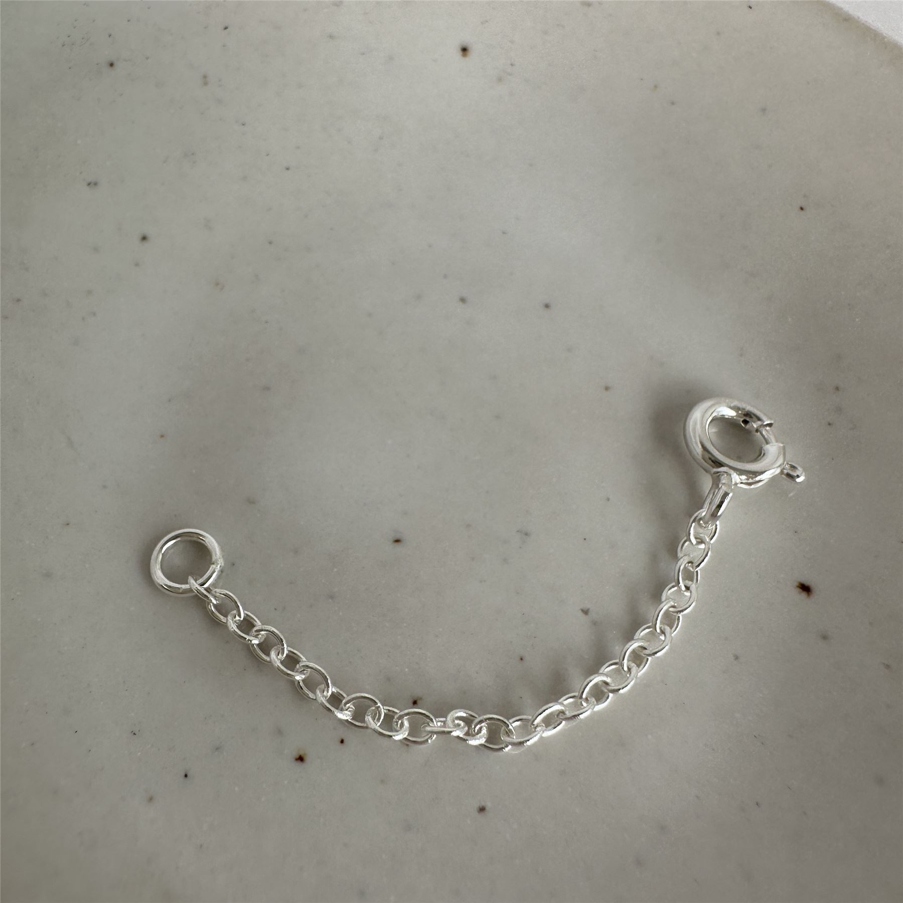 Sterling Silver Trace Chain Extender 2 3 4 " Inches Necklace Extension - Picture 14 of 33