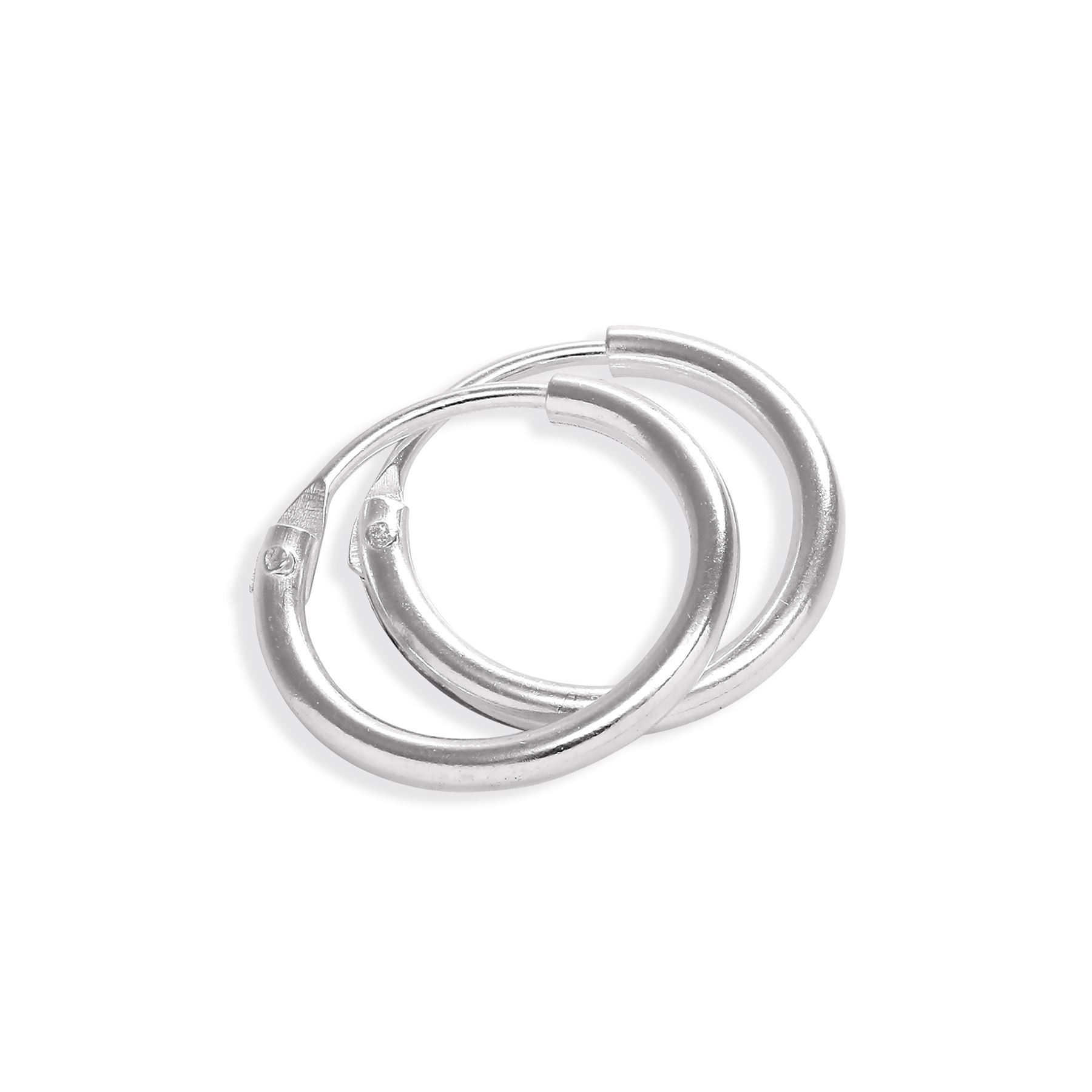 Sterling Silver Hoop Sleeper Earrings | 8mm - 50mm | Small - Large - Picture 11 of 71