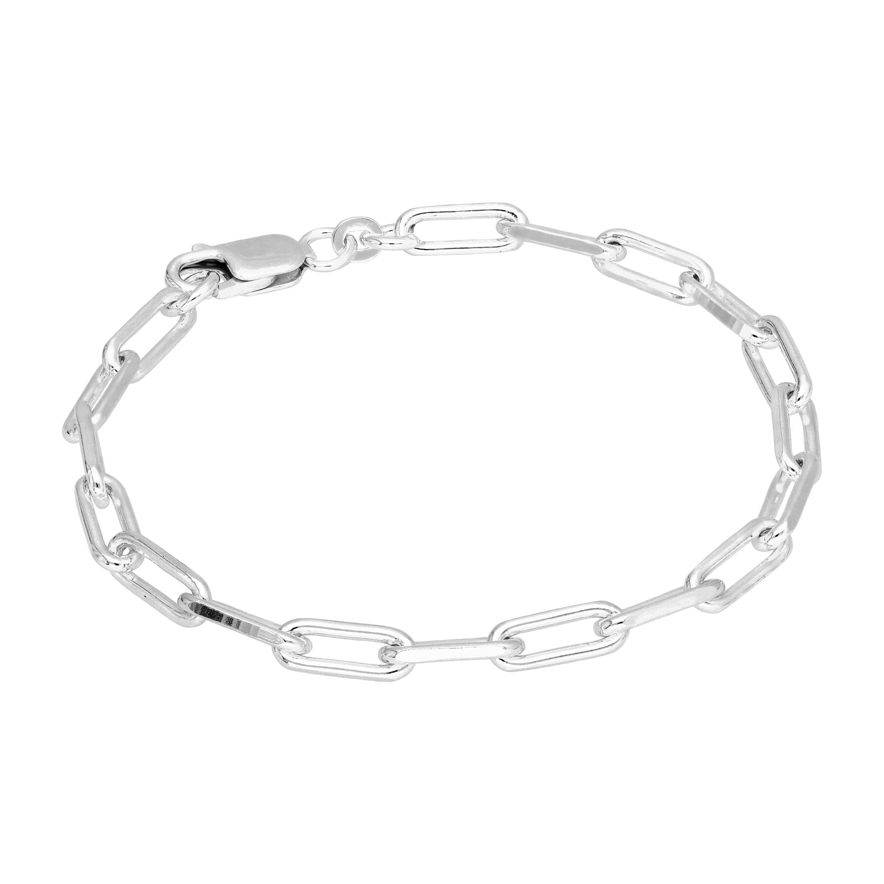 Sterling Silver Long Link Chain Bracelet 7.5 Inches | eBay