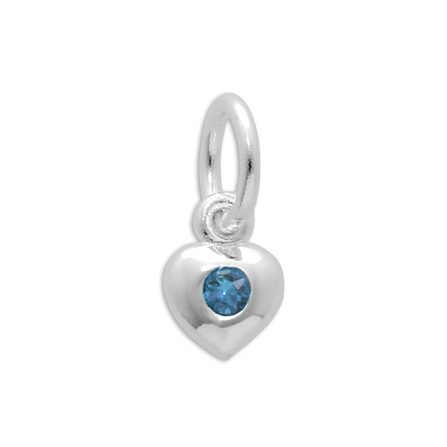Charm Coeur Oxyde de Zirconium de Naissance en Argent 925/1000 - Foto 67 di 110
