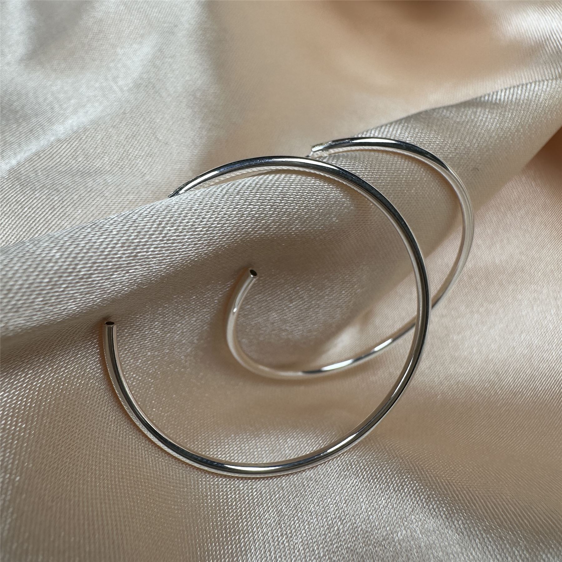 Sterling Silver Hoop Sleeper Earrings | 8mm - 50mm | Small - Large - Picture 41 of 71