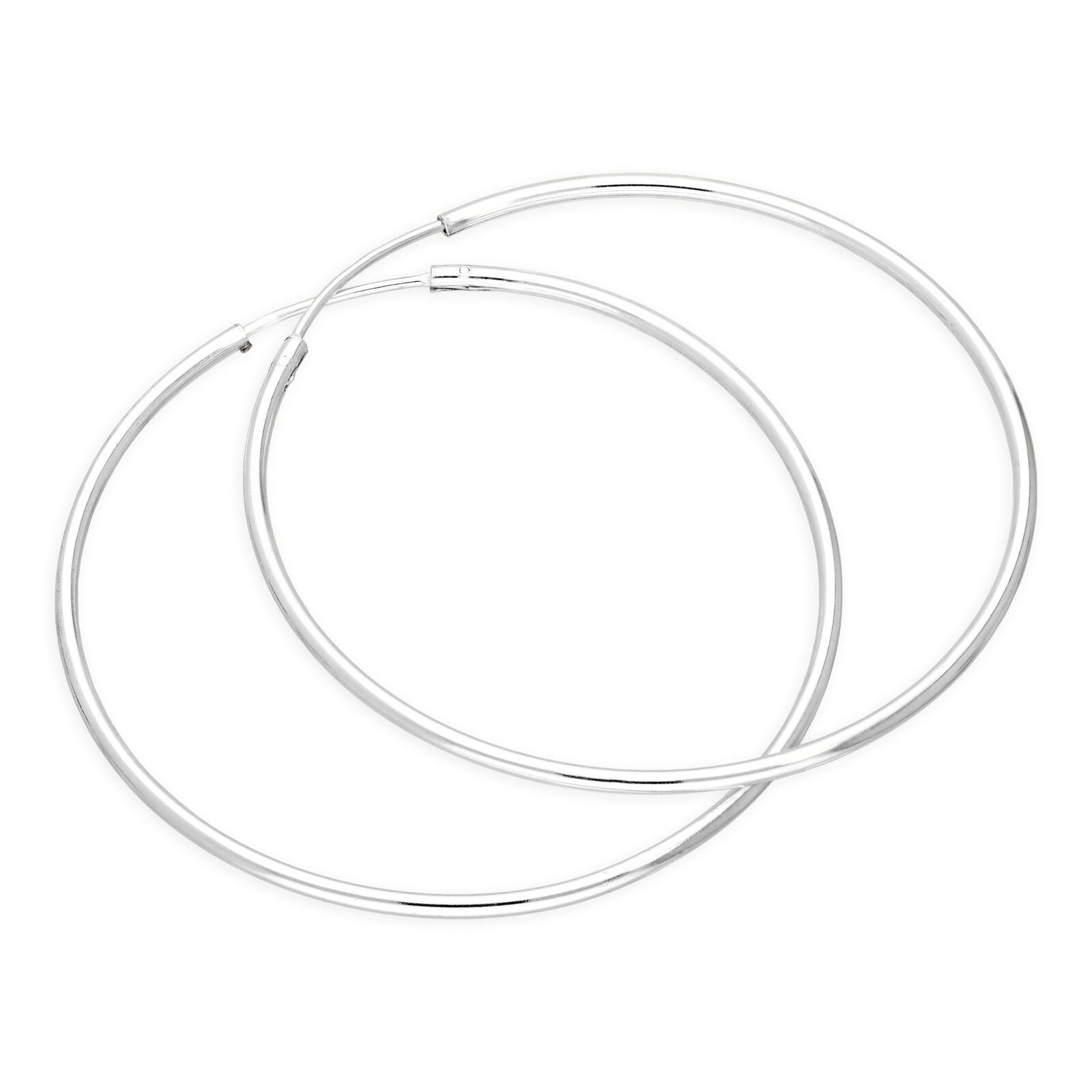 Sterling Silver Hoop Sleeper Earrings | 8mm - 50mm | Small - Large - Picture 50 of 71