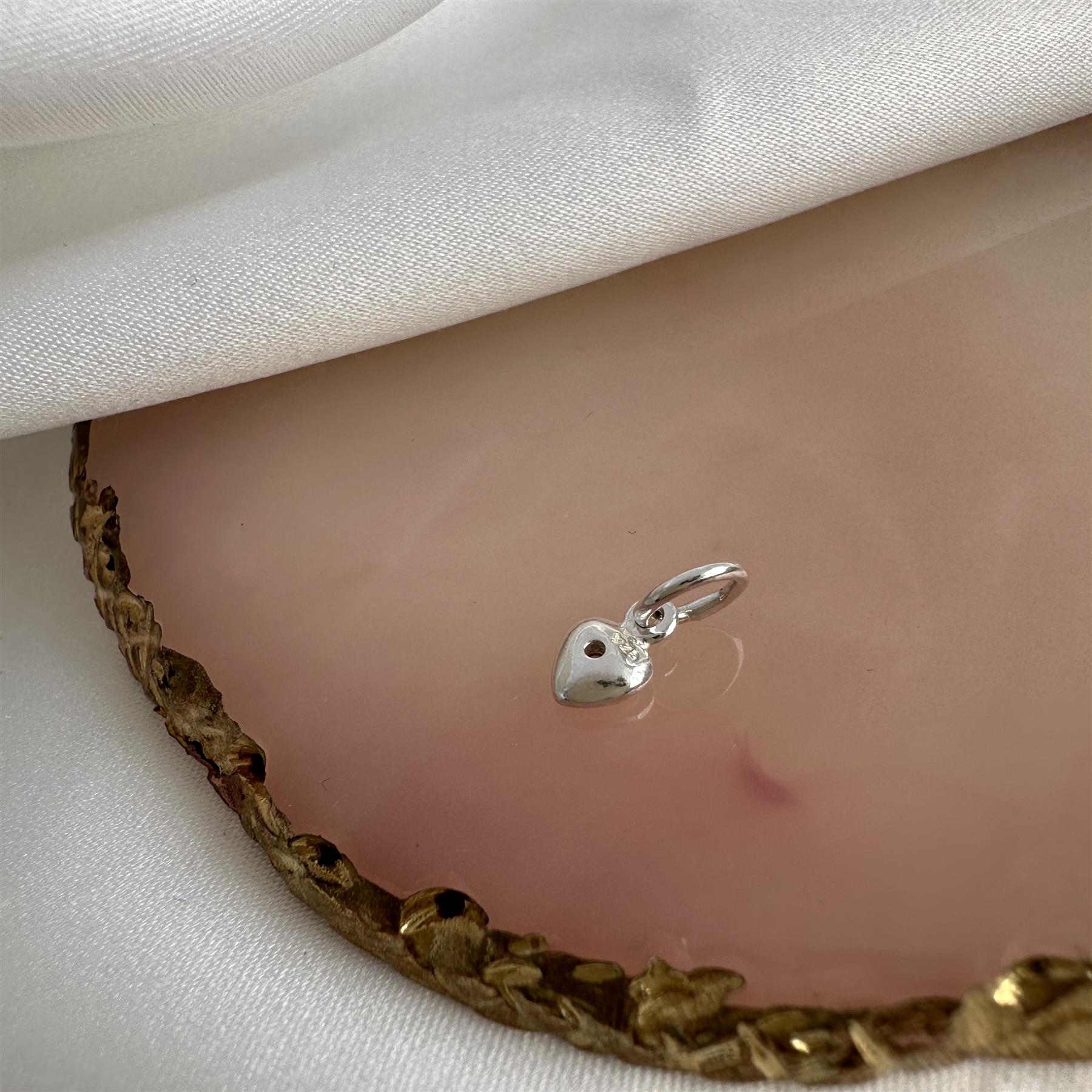 Charm Coeur Oxyde de Zirconium de Naissance en Argent 925/1000 - Foto 4 di 110