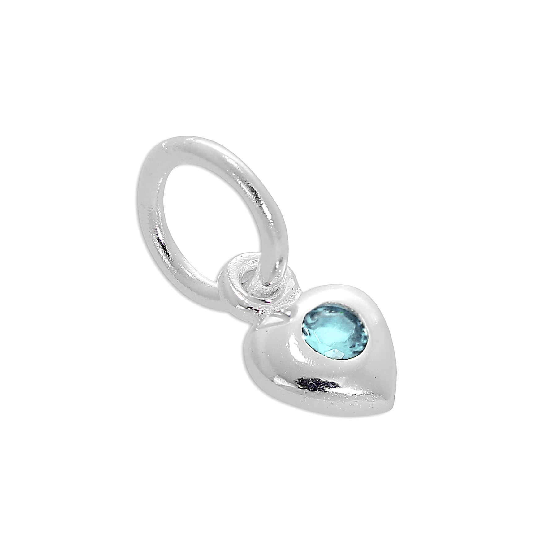 Charm Coeur Oxyde de Zirconium de Naissance en Argent 925/1000 - Foto 66 di 110