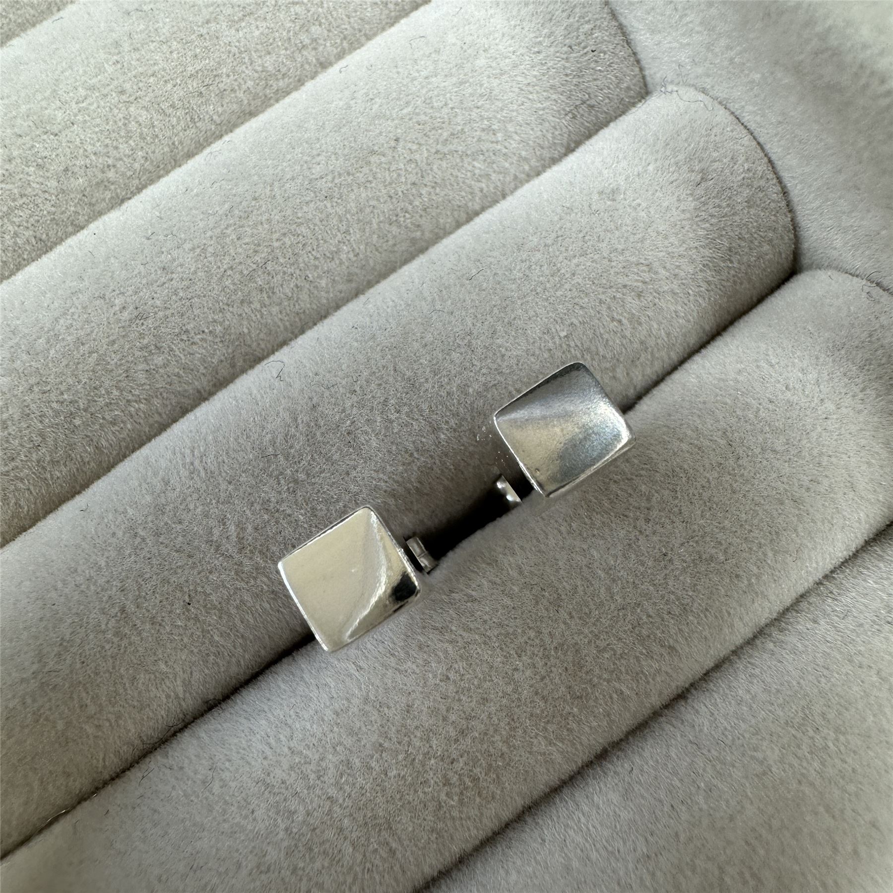 925 Real Sterling Silver 5mm Cube Stud Earrings Square Studs Plain Simple