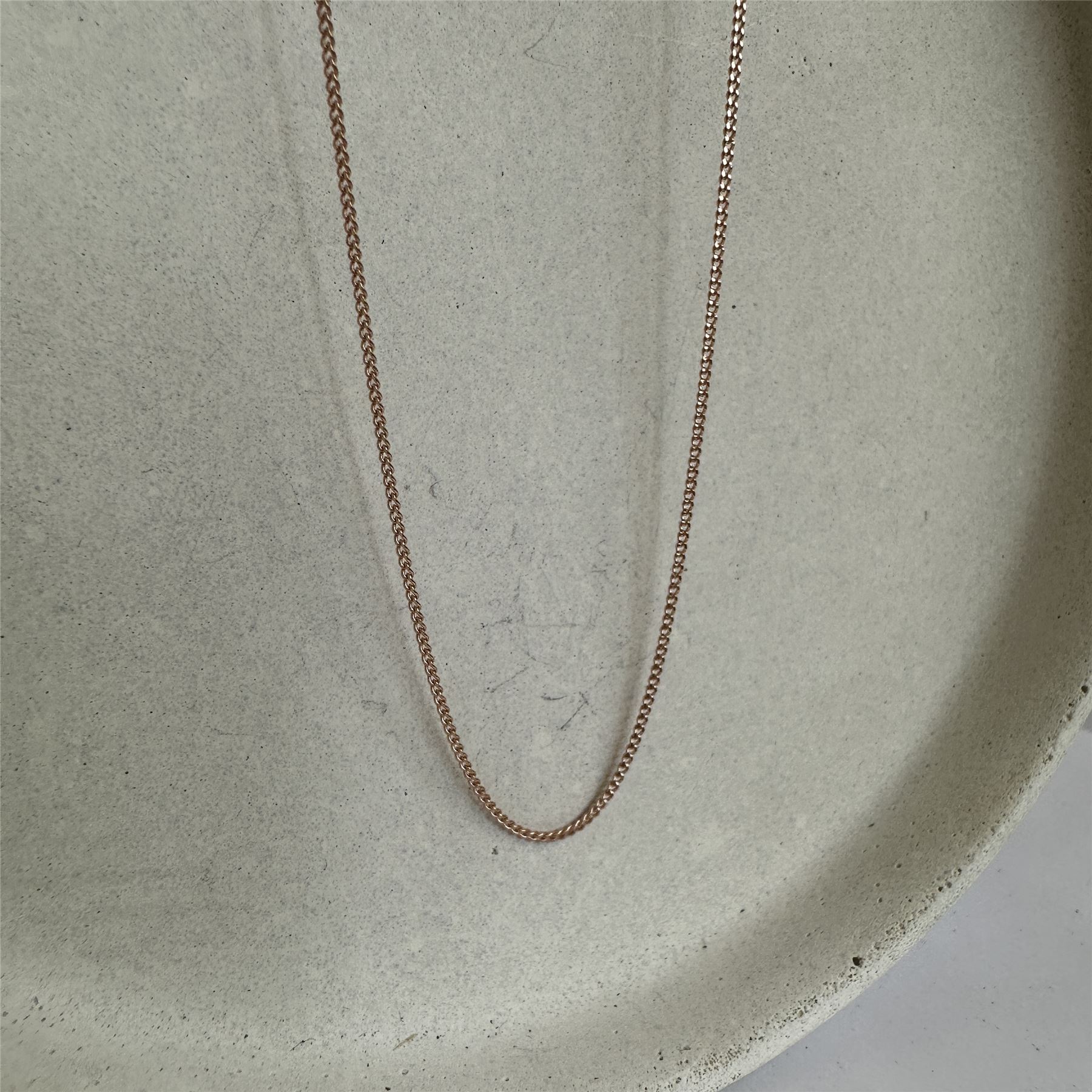 Rose Gold Plated Sterling Silver Fine Diamond Cut Chain 14 - 32 Inches - Picture 28 of 98