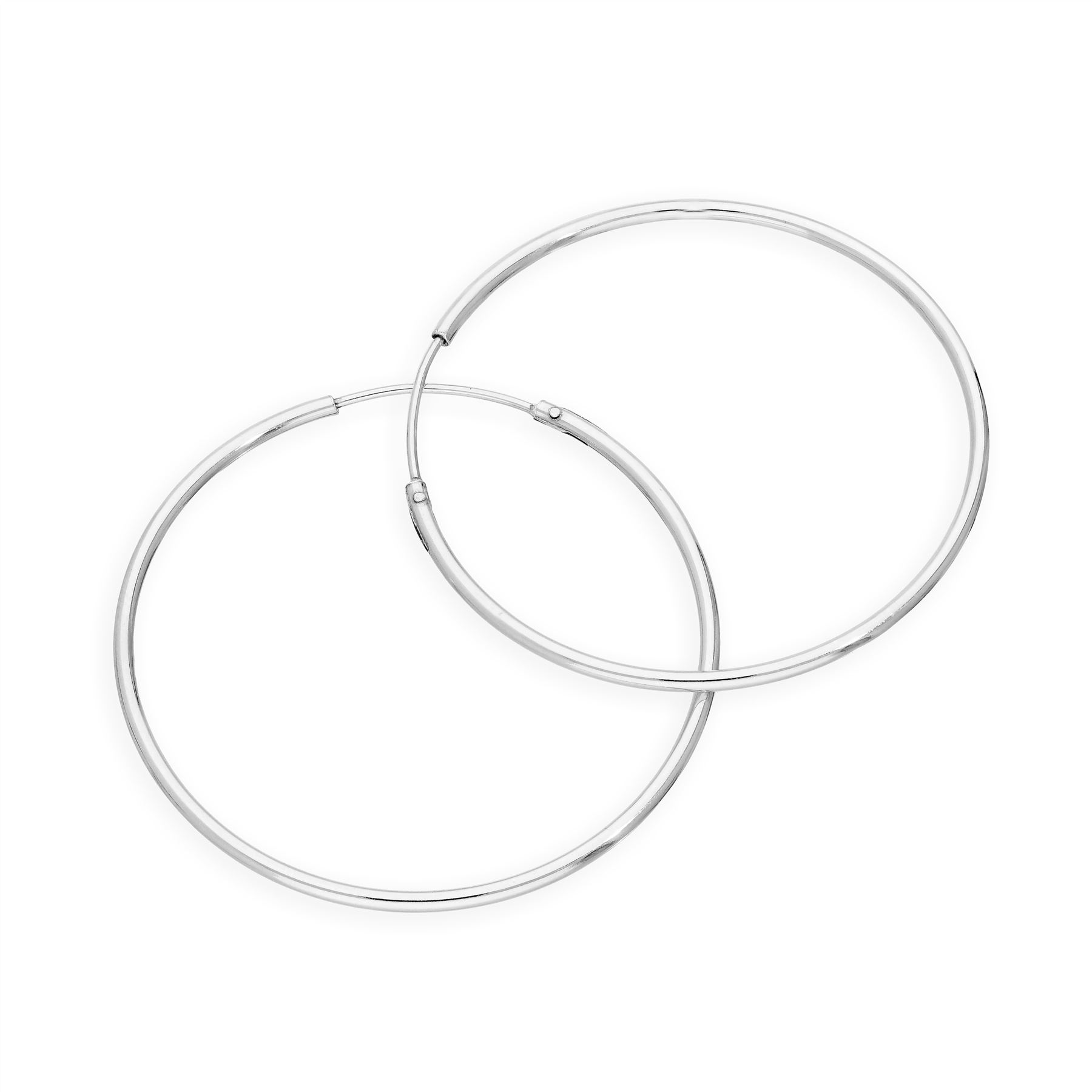 Sterling Silver Hoop Sleeper Earrings | 8mm - 50mm | Small - Large - Picture 44 of 71