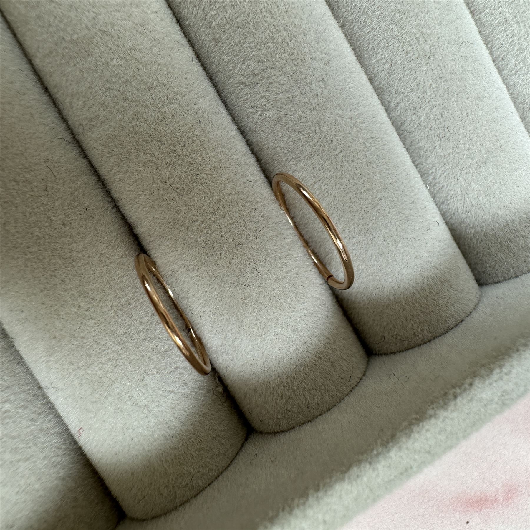 Rose Gold Plated Sterling Silver 12mm Sleeper Hoop Earrings