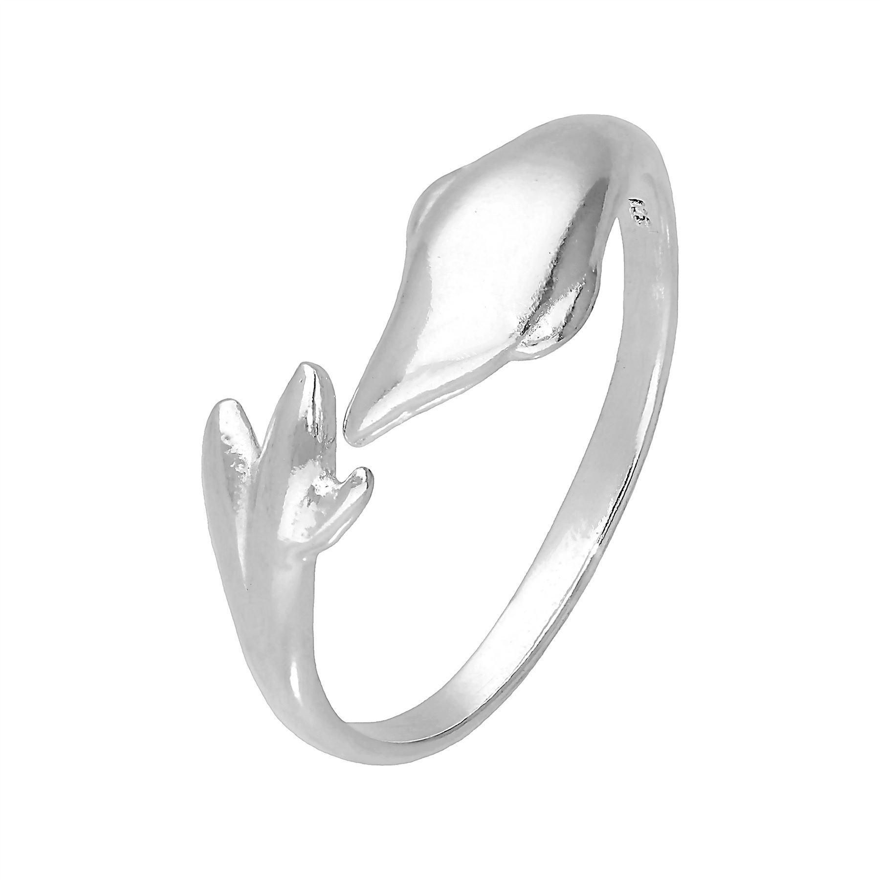 Sterling Silver Dolphin Adjustable Toe Ring Ocean Sea Fish Mammal
