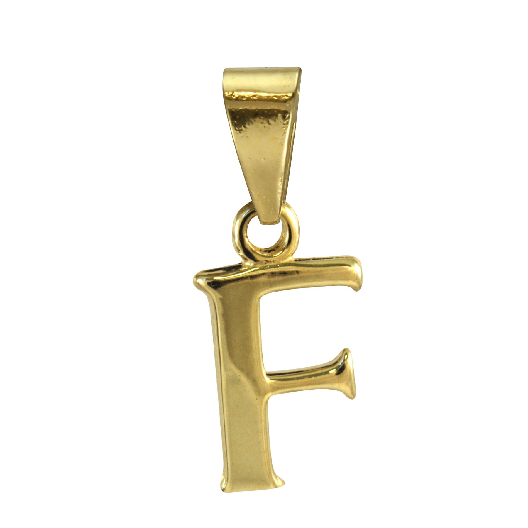 9ct Gold Alphabet Letter - Bail Charm / Pendant A - Z - Picture 7 of 27