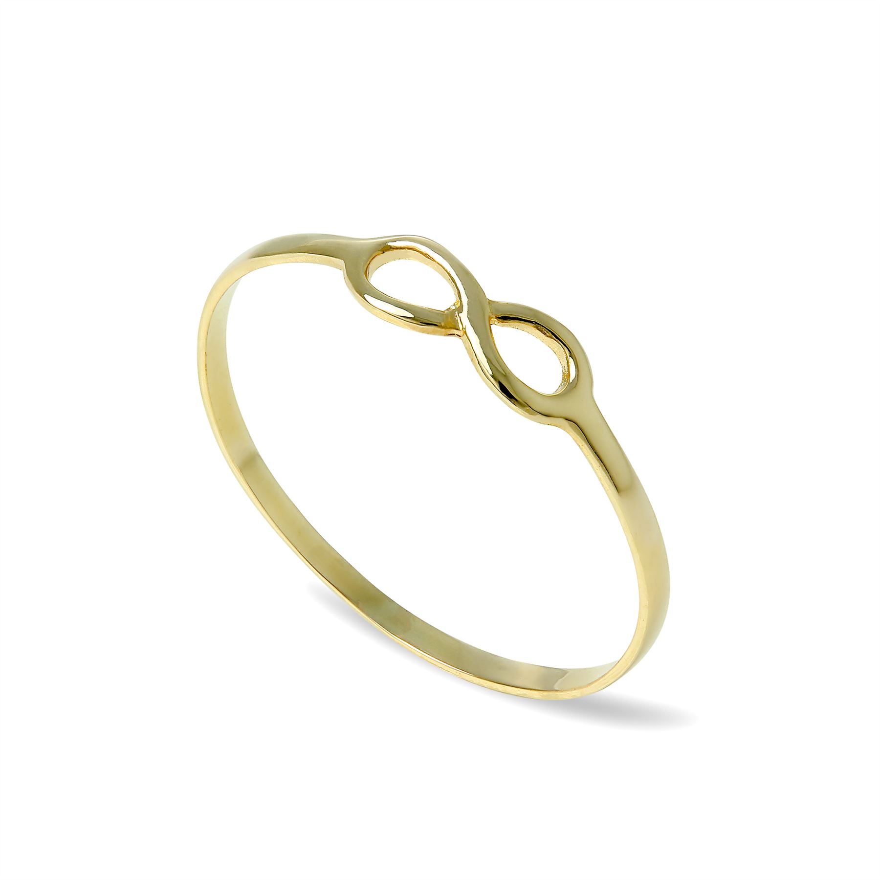9ct Gold Infinity Loop Stacking Ring Size I J K L M N O P Q R S T Rings Love - Picture 20 of 27