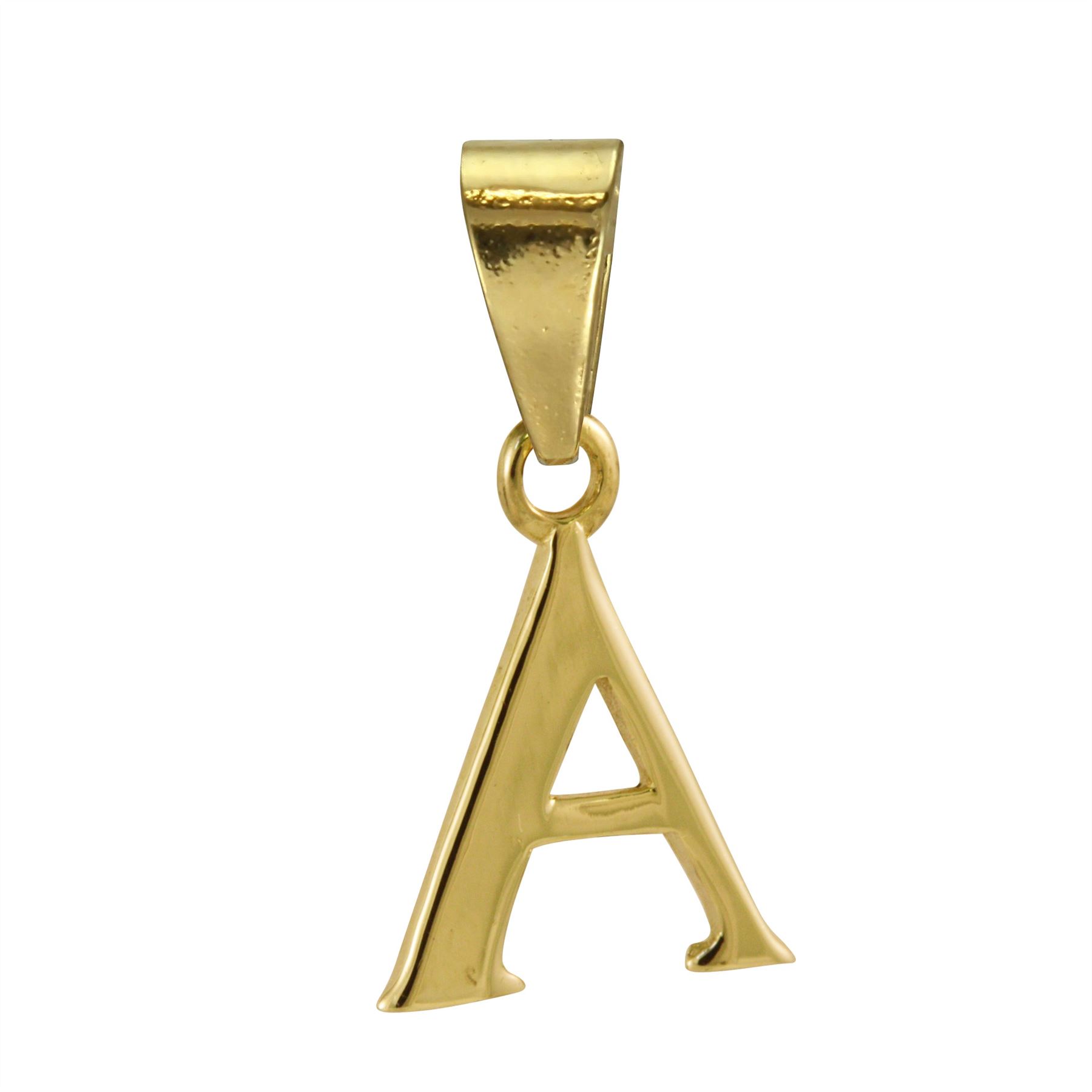 9ct Gold Alphabet Letter - Bail Charm / Pendant A - Z - Picture 2 of 27